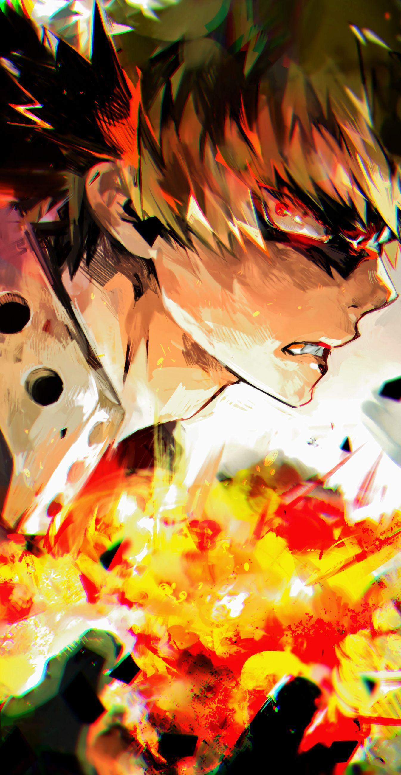 1345x2600 Hero AcaDemia Bakugo x Midoriya Wallpaper for Android