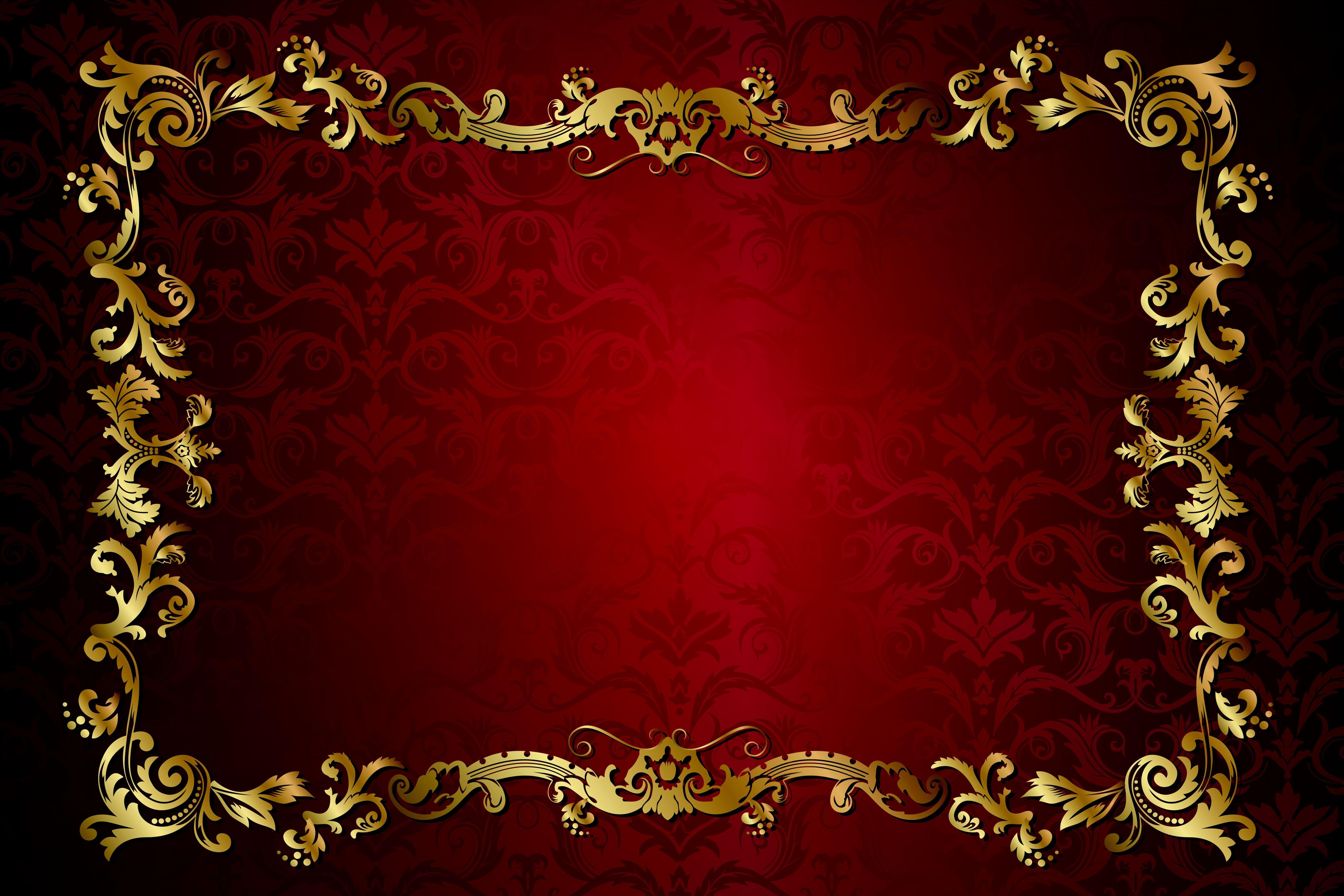 Red Gold Border Wallpapers - Top Free Red Gold Border Backgrounds -  WallpaperAccess