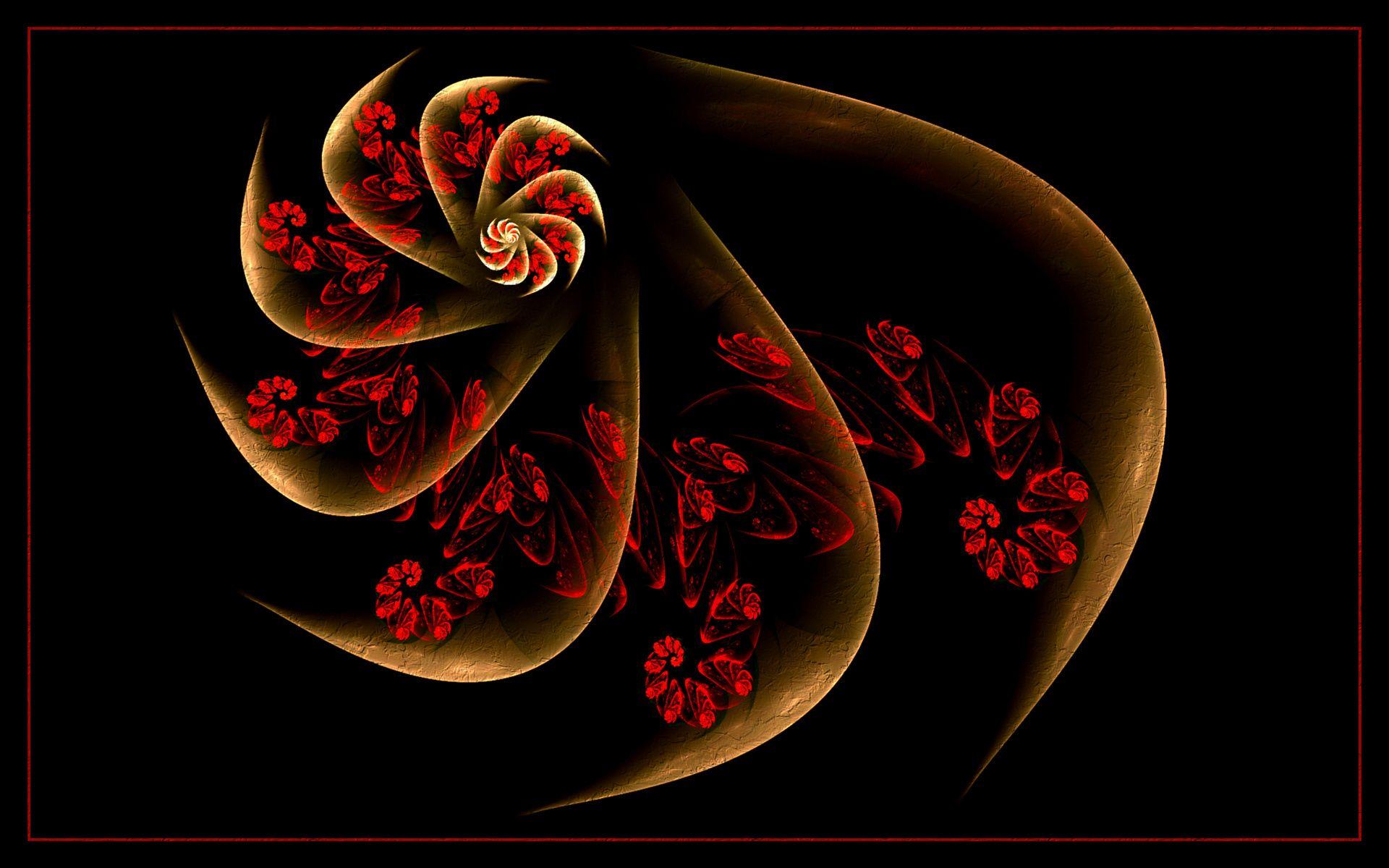 1920x1200 Beautiful Red and Gold Design widescreen wallpaper. Wide