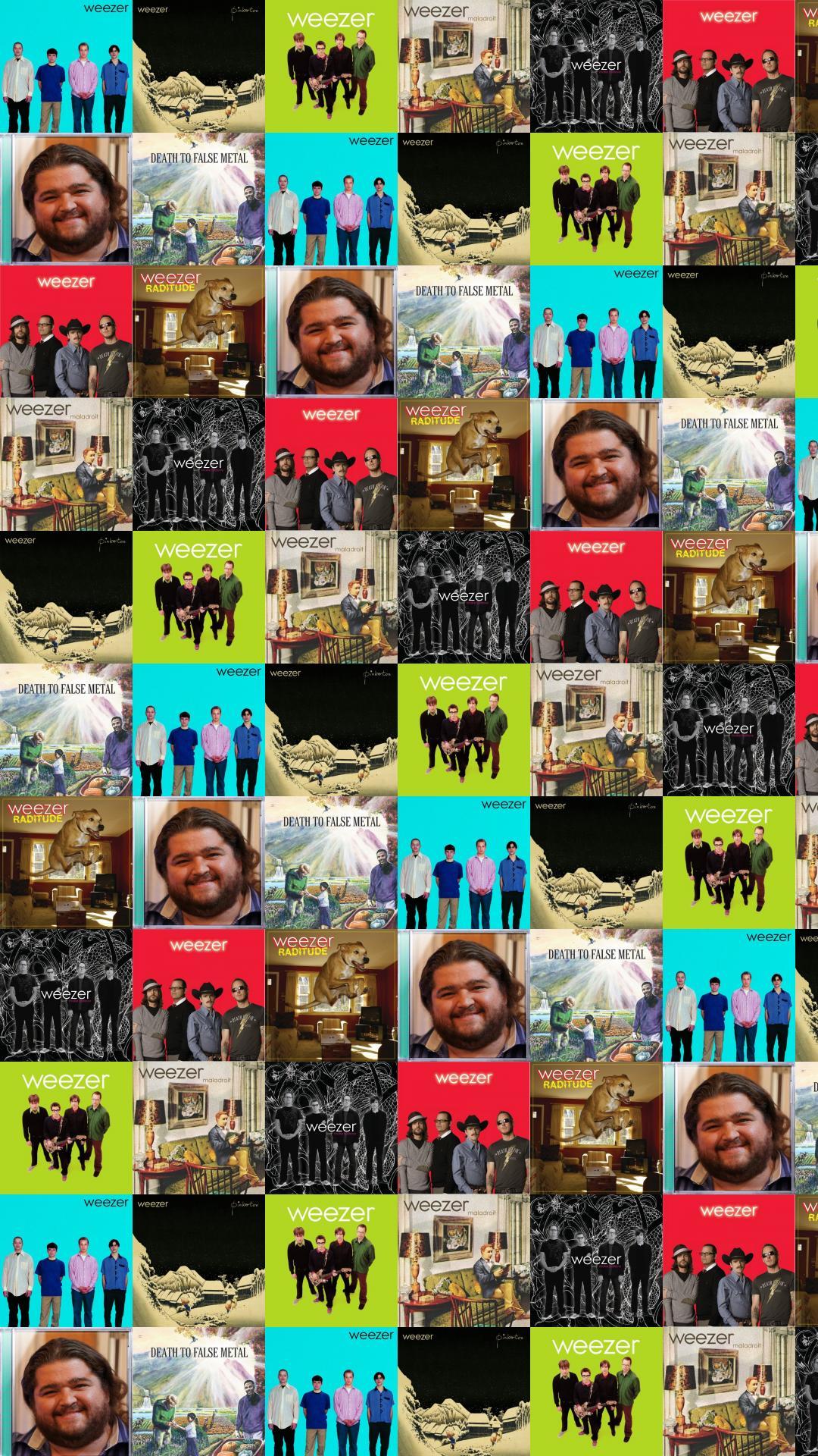 1080x1920 Weezer Blue Pinkerton Green Maladroit Make Believe Red