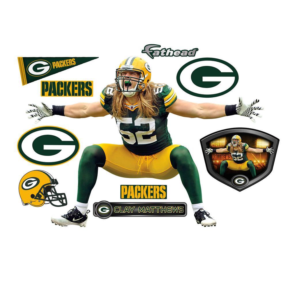 1000x1000 W Clay Matthews Sack Celebration Wall Mural 12 20825