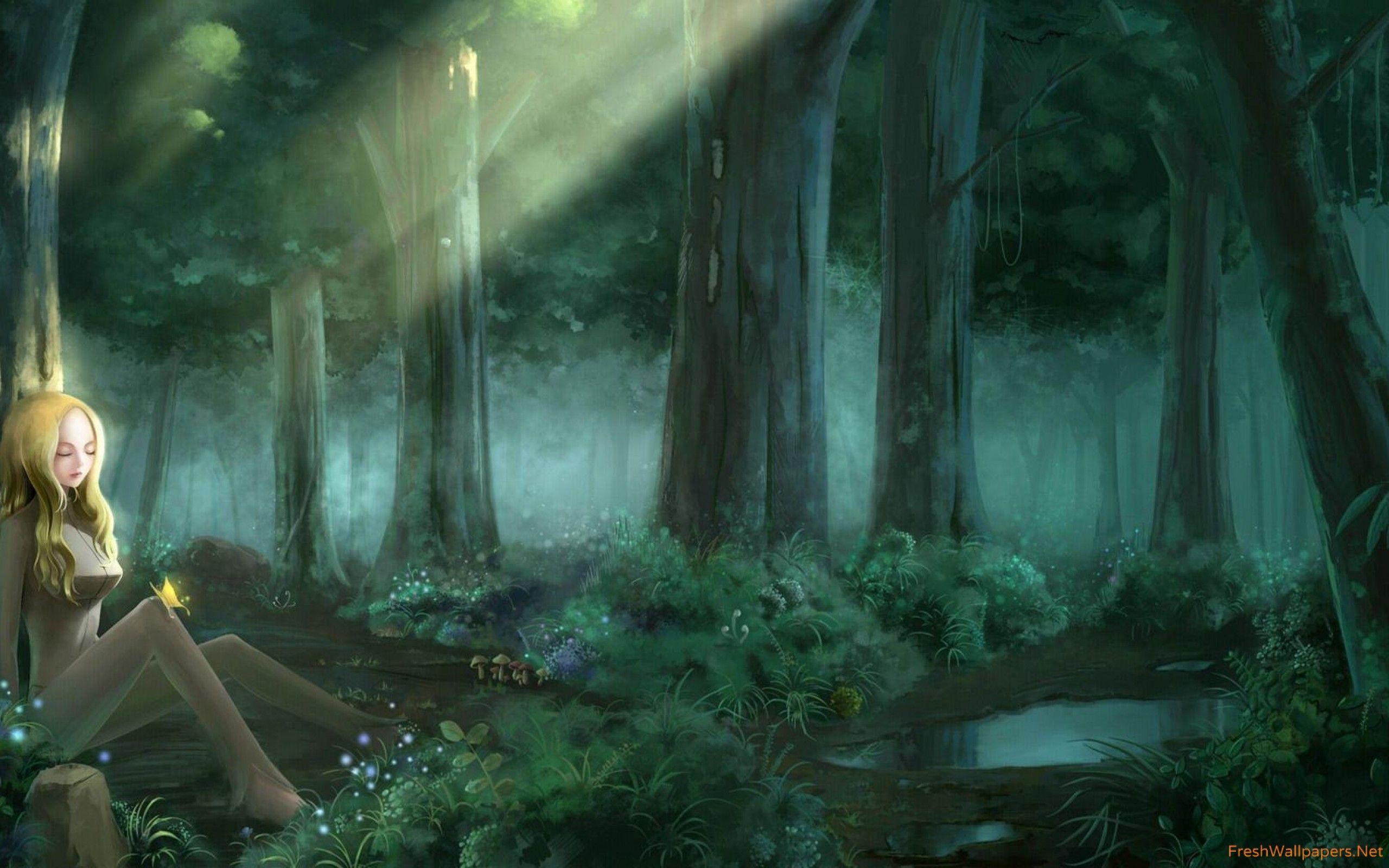 2560x1600 Clare in the forest