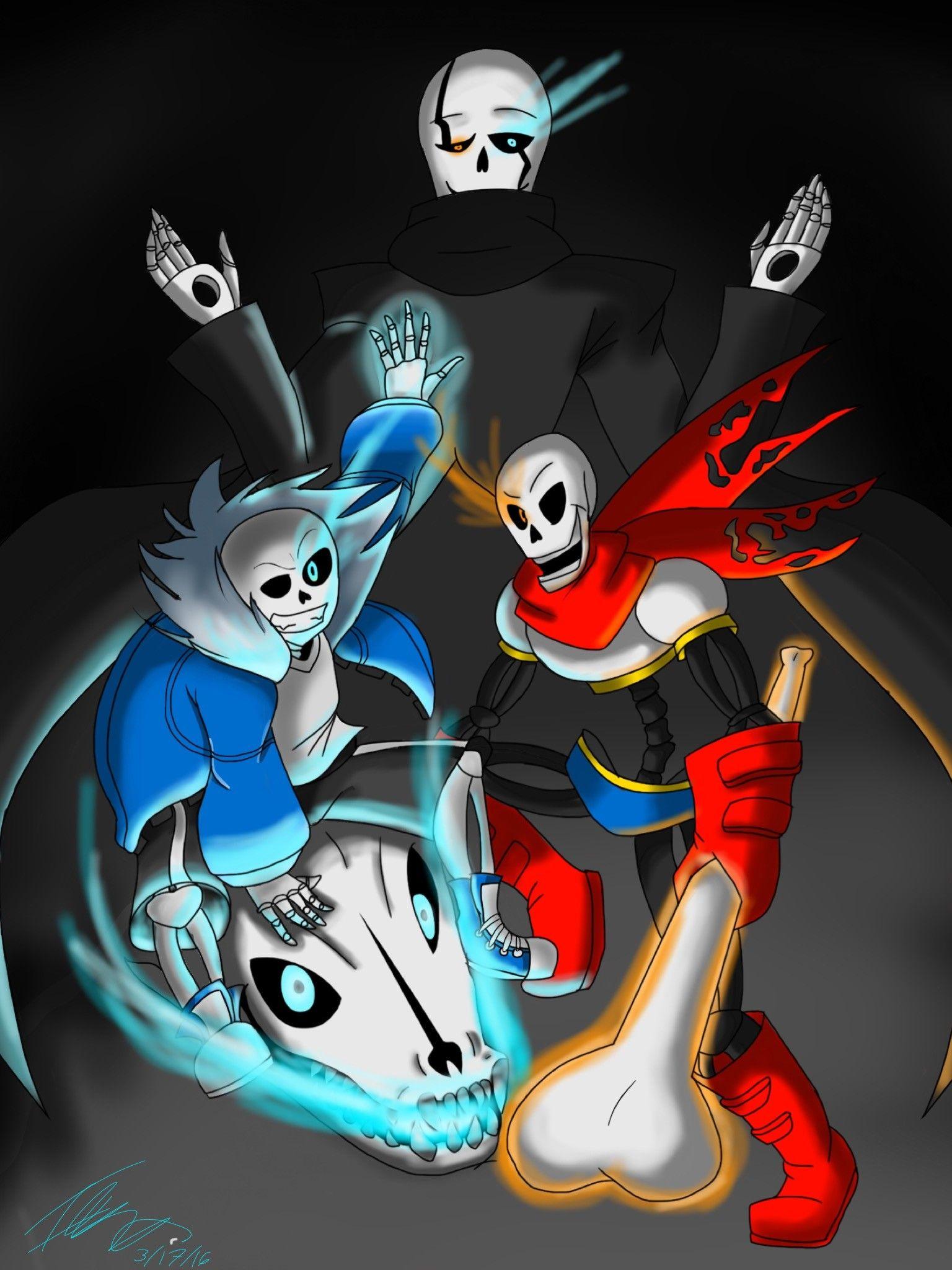 1536x2048 Undertale Sans and Papyrus Wallpaper