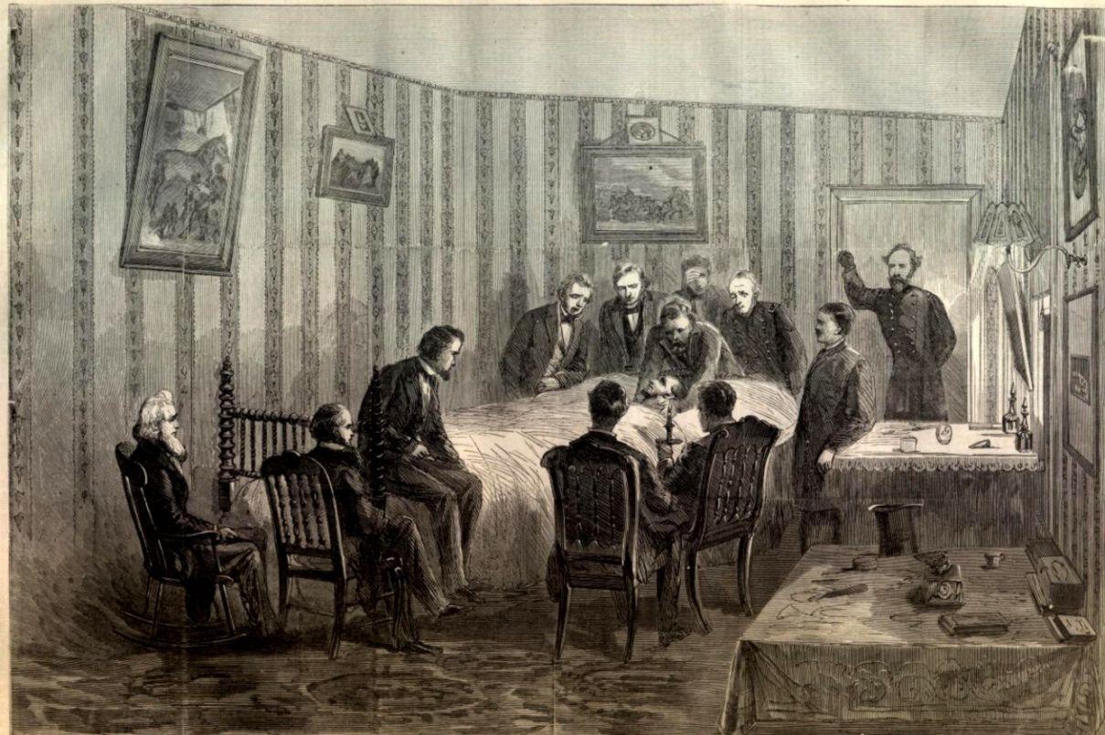 1209x805 Abraham Lincoln Death Bed HD Wallpaper