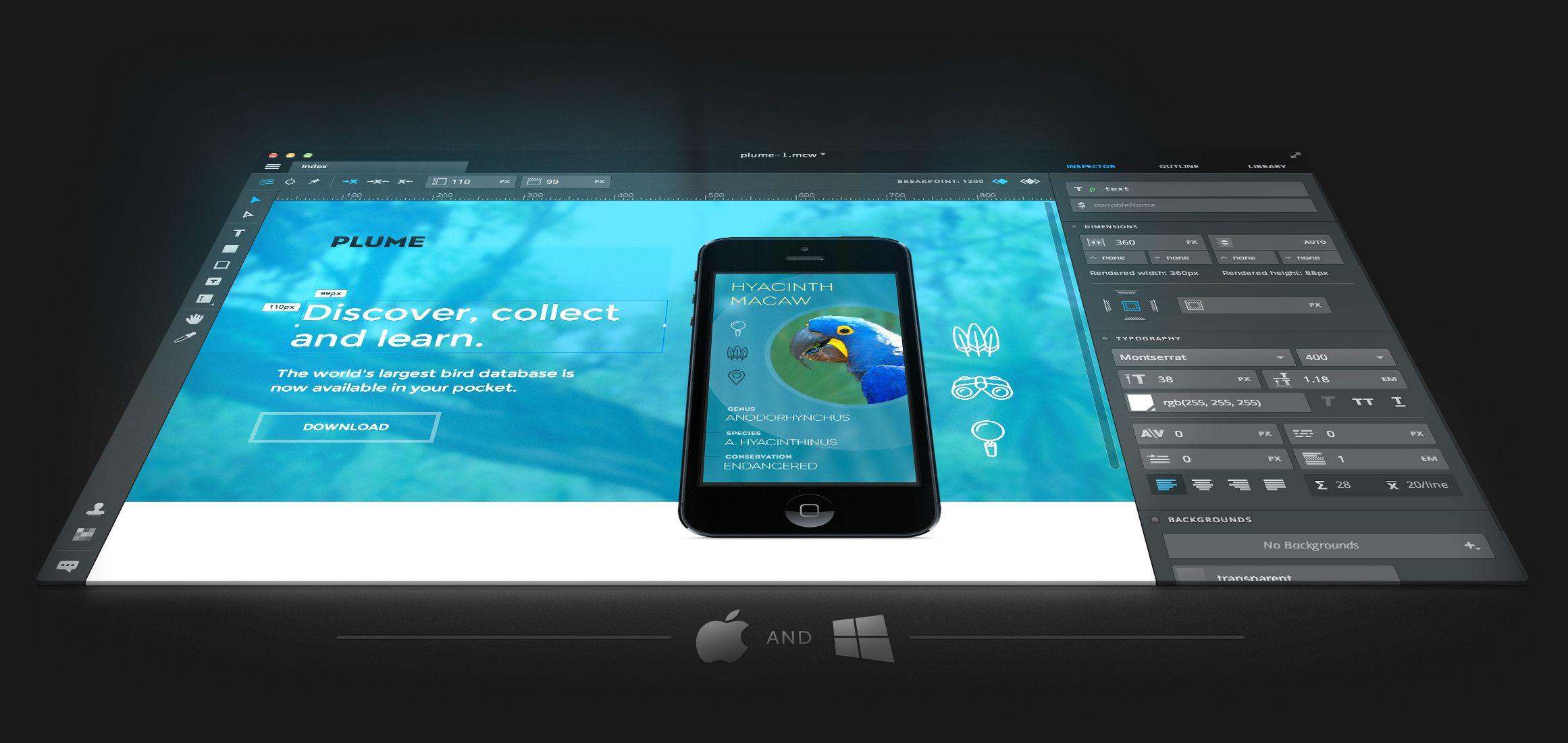 2322x1100 Macaw: The Code Savvy Web Design Tool