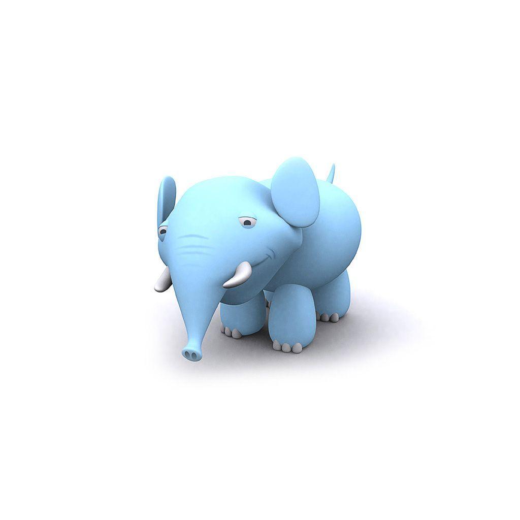 1024x1024 cartoon elephantd cartoon elephant, iPad Background