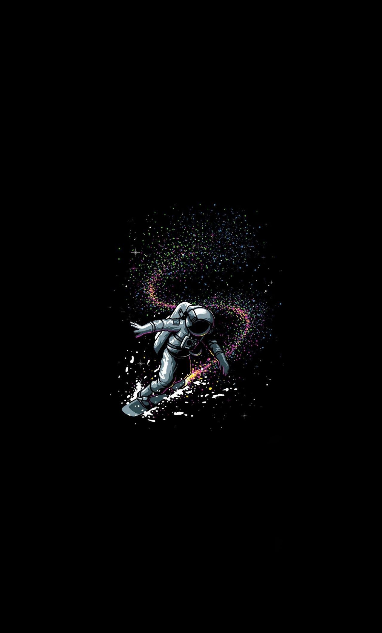 1280x2120 Download 1280x2120 wallpaper astronaut, dark, artwork