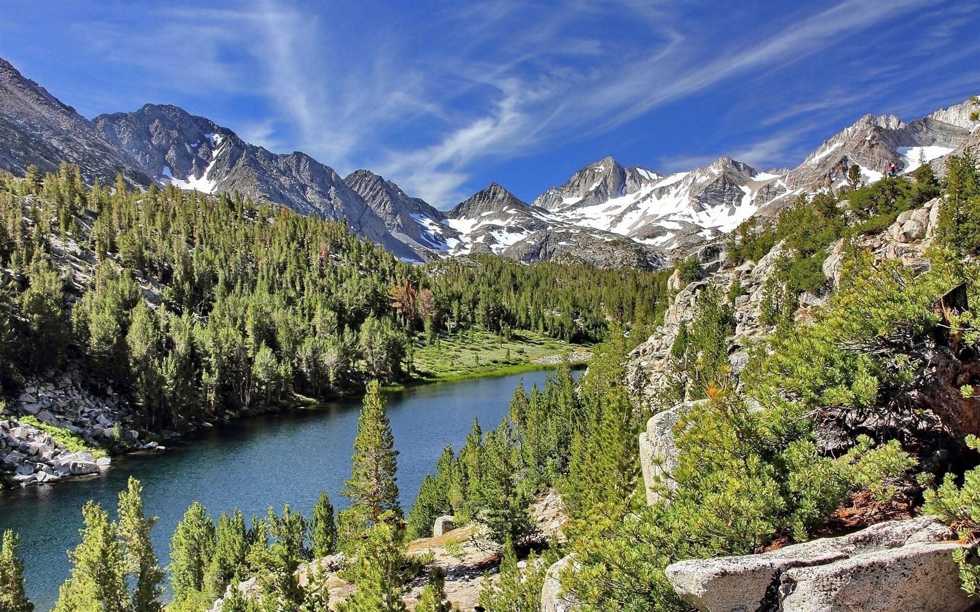 1920x1200 Wallpaper Little Lakes Valley, California, USA, lake