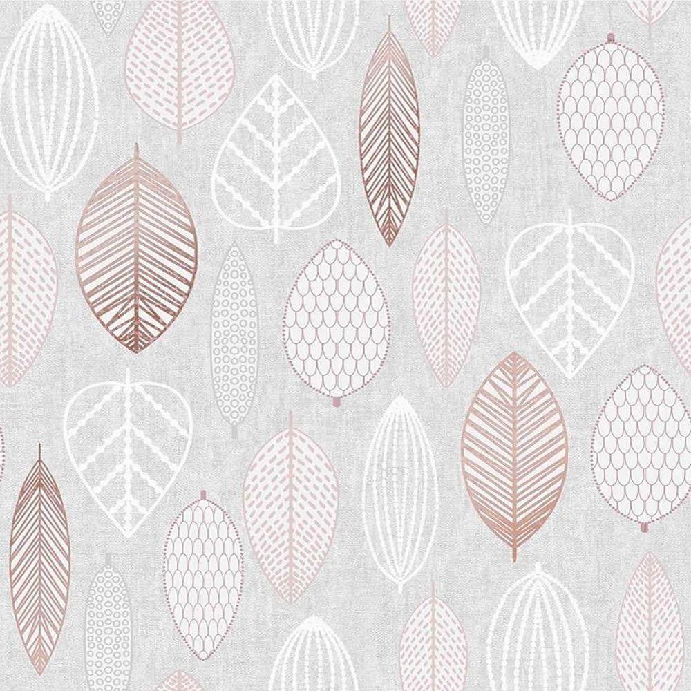 1000x1000 Scandi Leaf Wallpaper by Graham & Brown 105135
