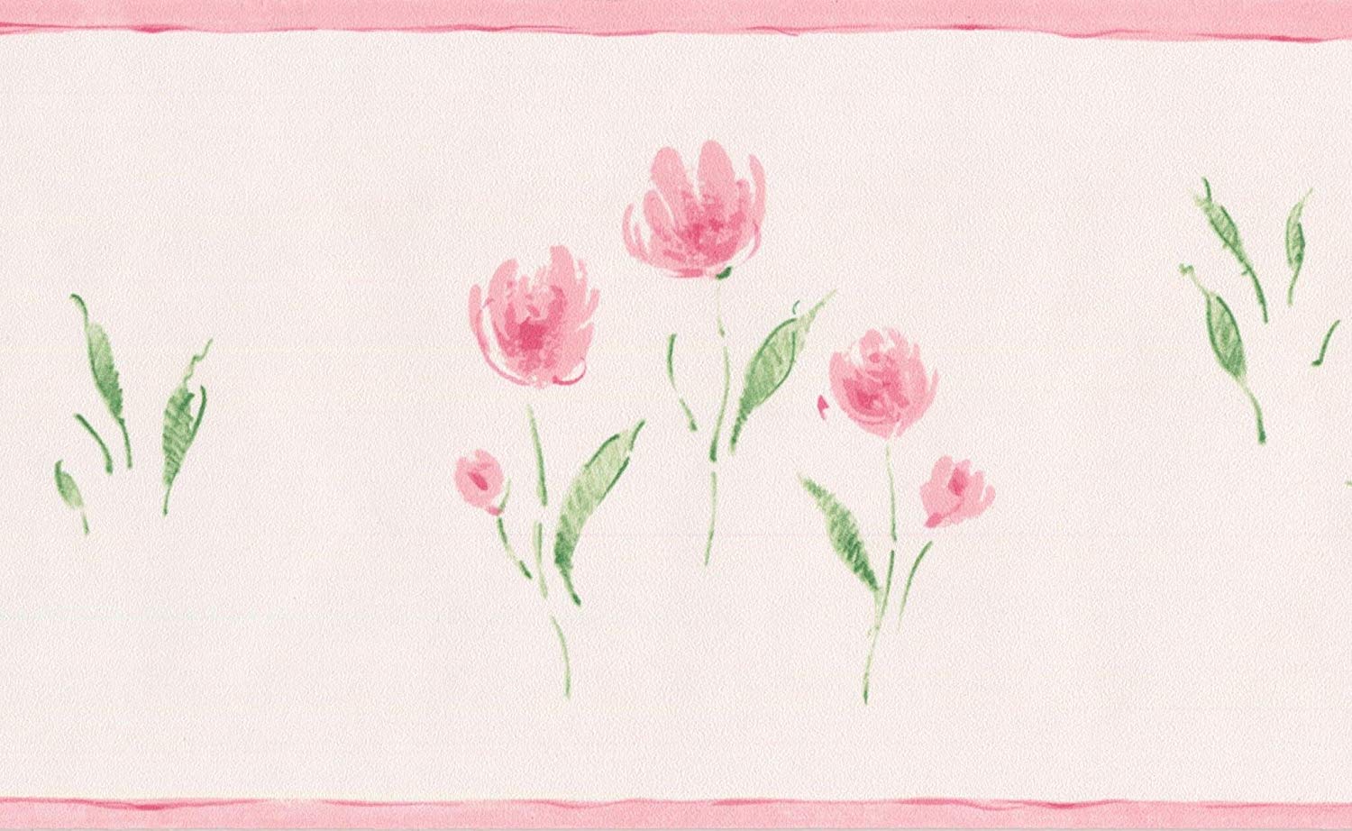 1500x922 Rose Meadow Flowers Blush Pink Vintage Floral Wallpaper