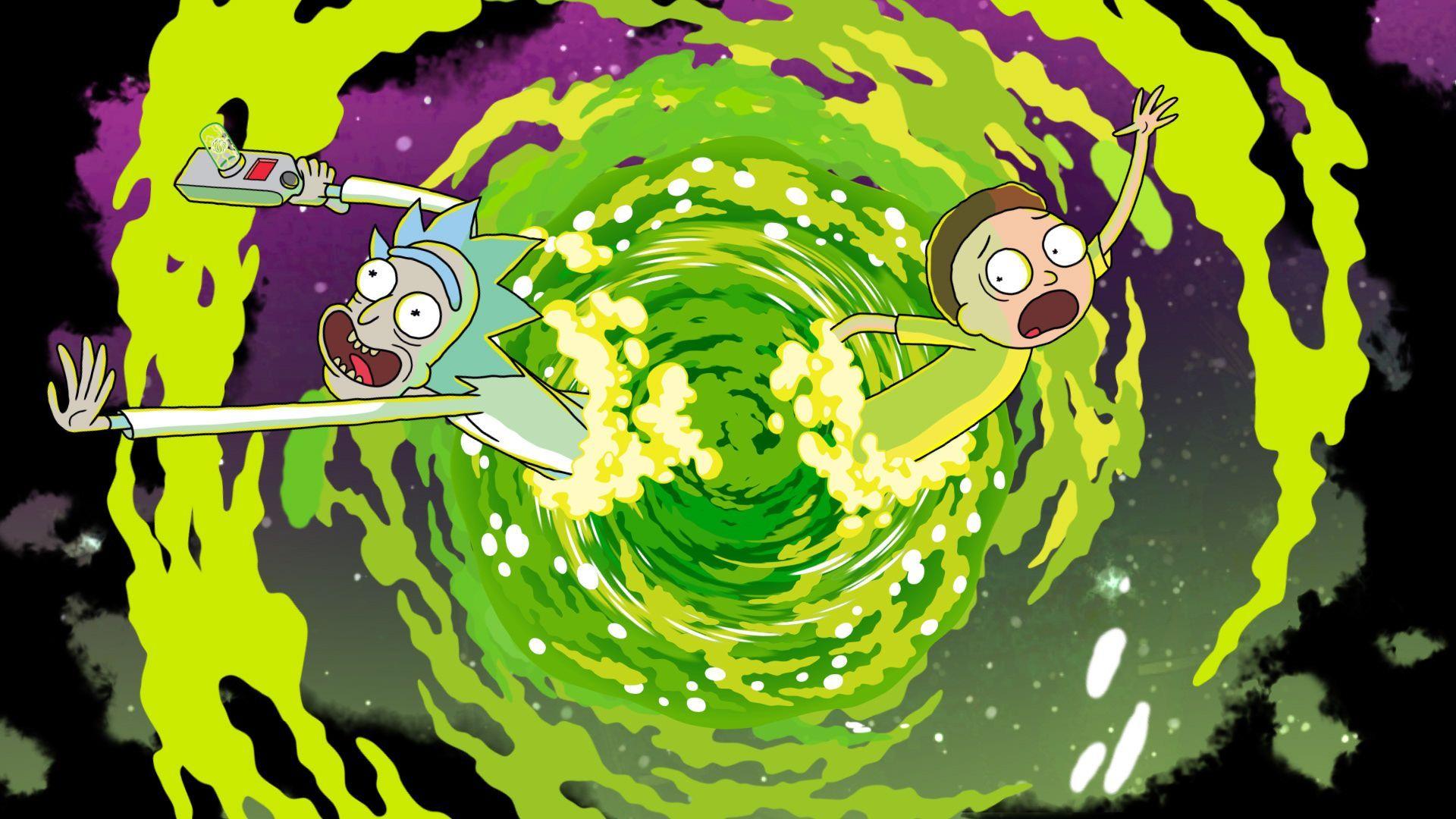 Rick and Morty scaping portal Wallpaper 4k HD ID:9235