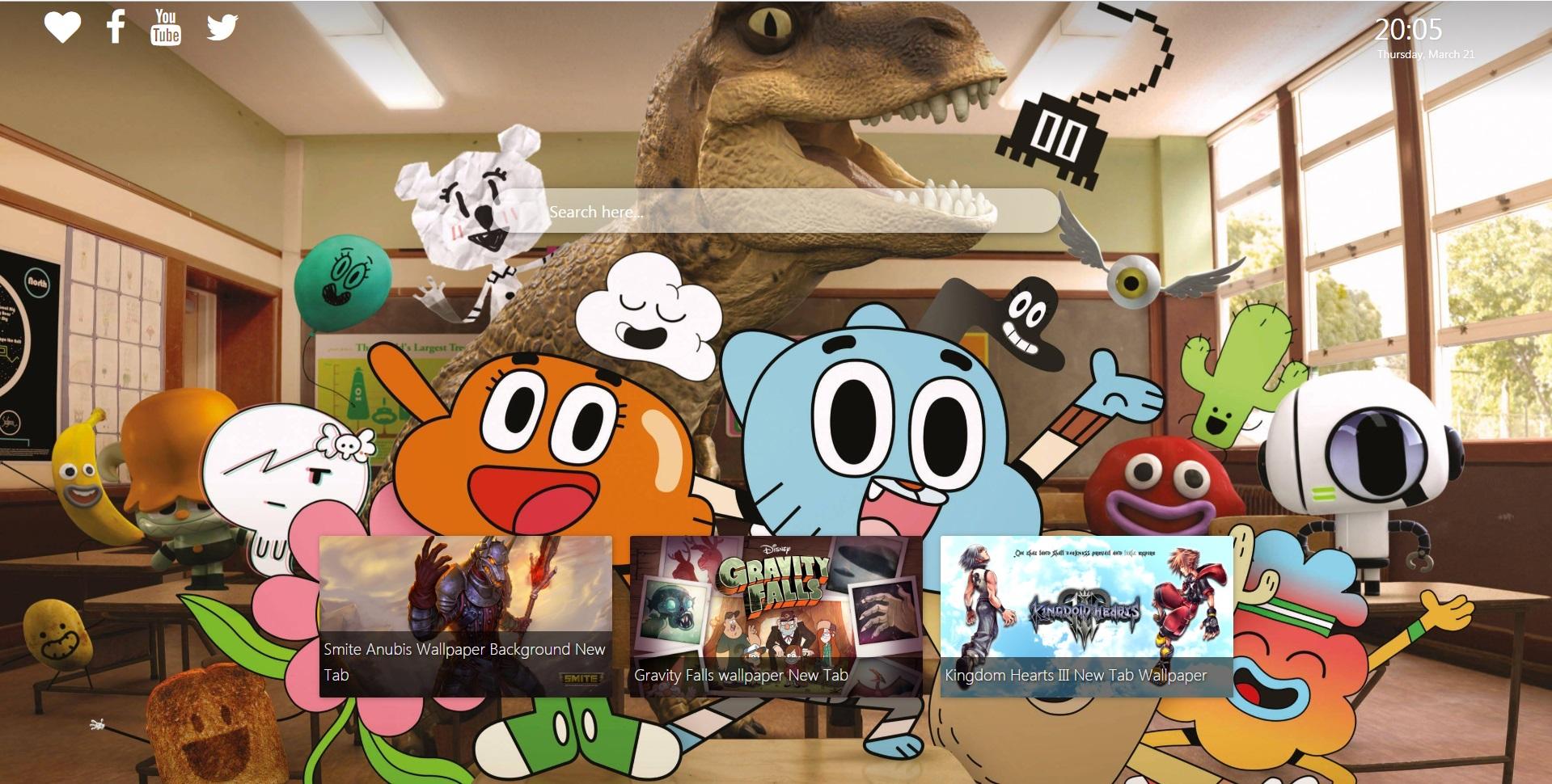 1919x970 The Amazing World of Gumball wallpaper new tab