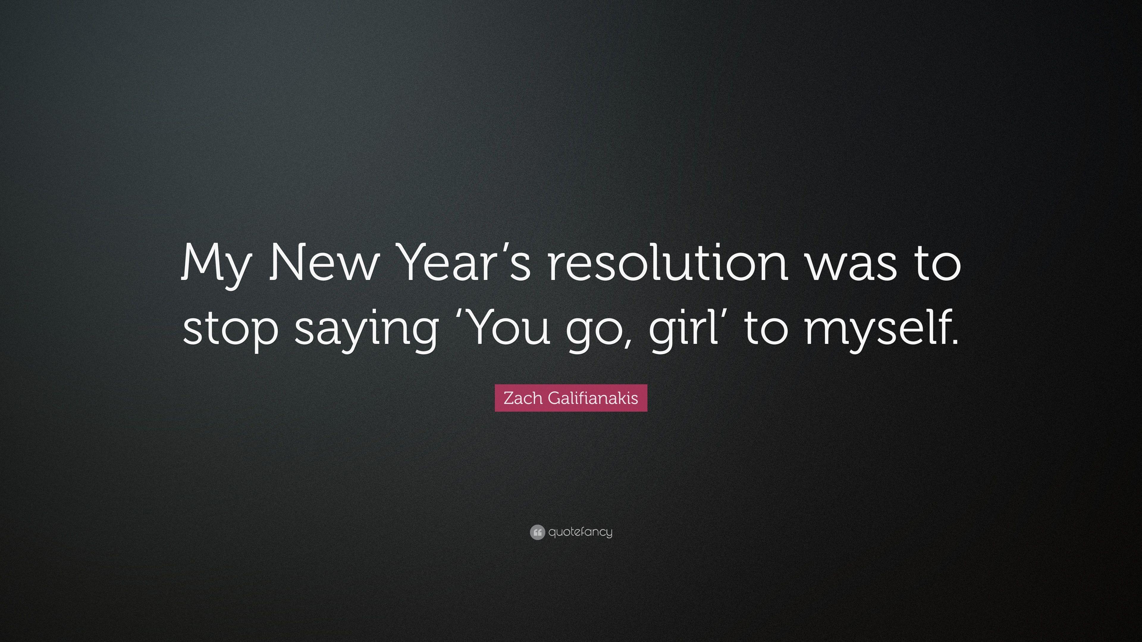3840x2160 Zach Galifianakis Quote: “My New Year's resolution was to