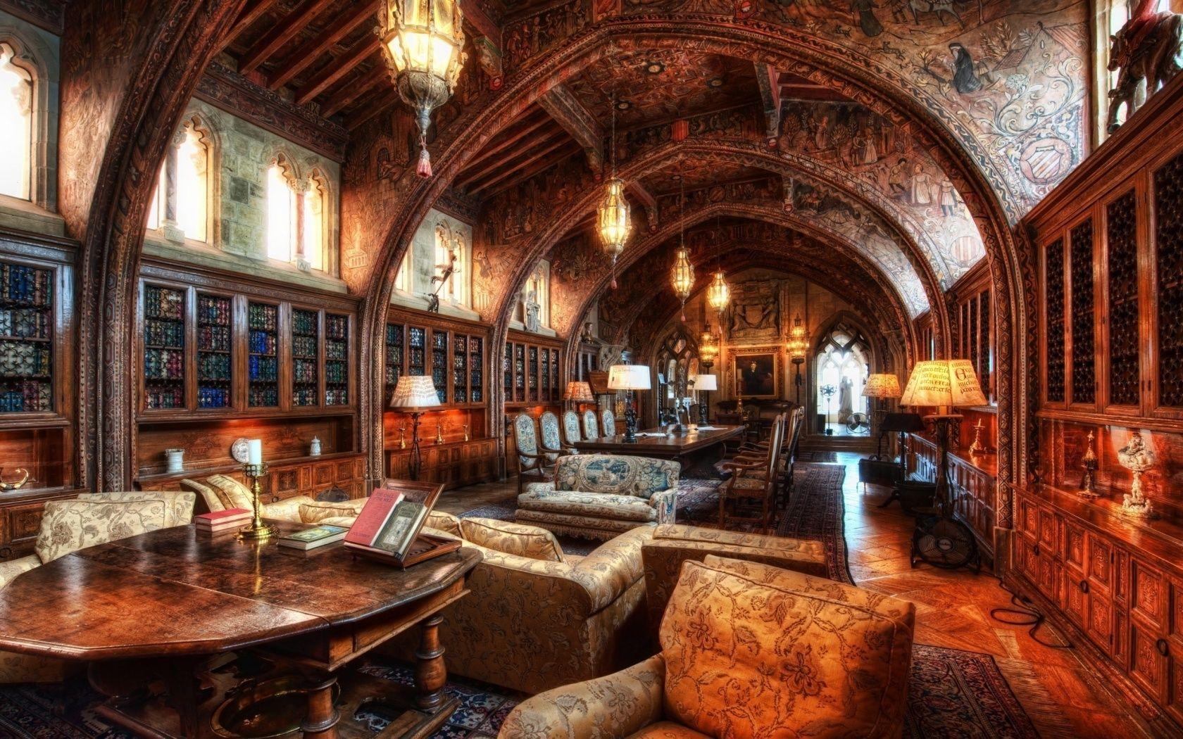 1680x1050 Antique Library Computer Wallpaper 50370 1680x1050px