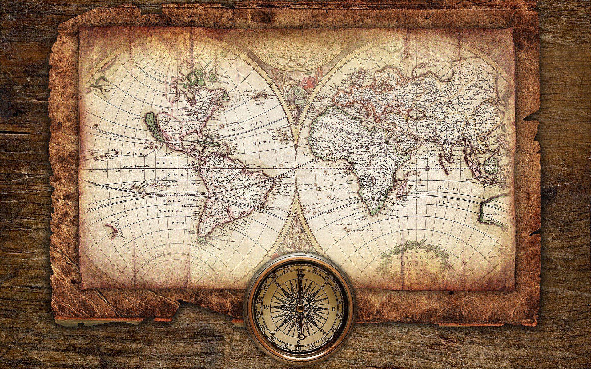 1920x1200 Antique Map Wallpaper HD
