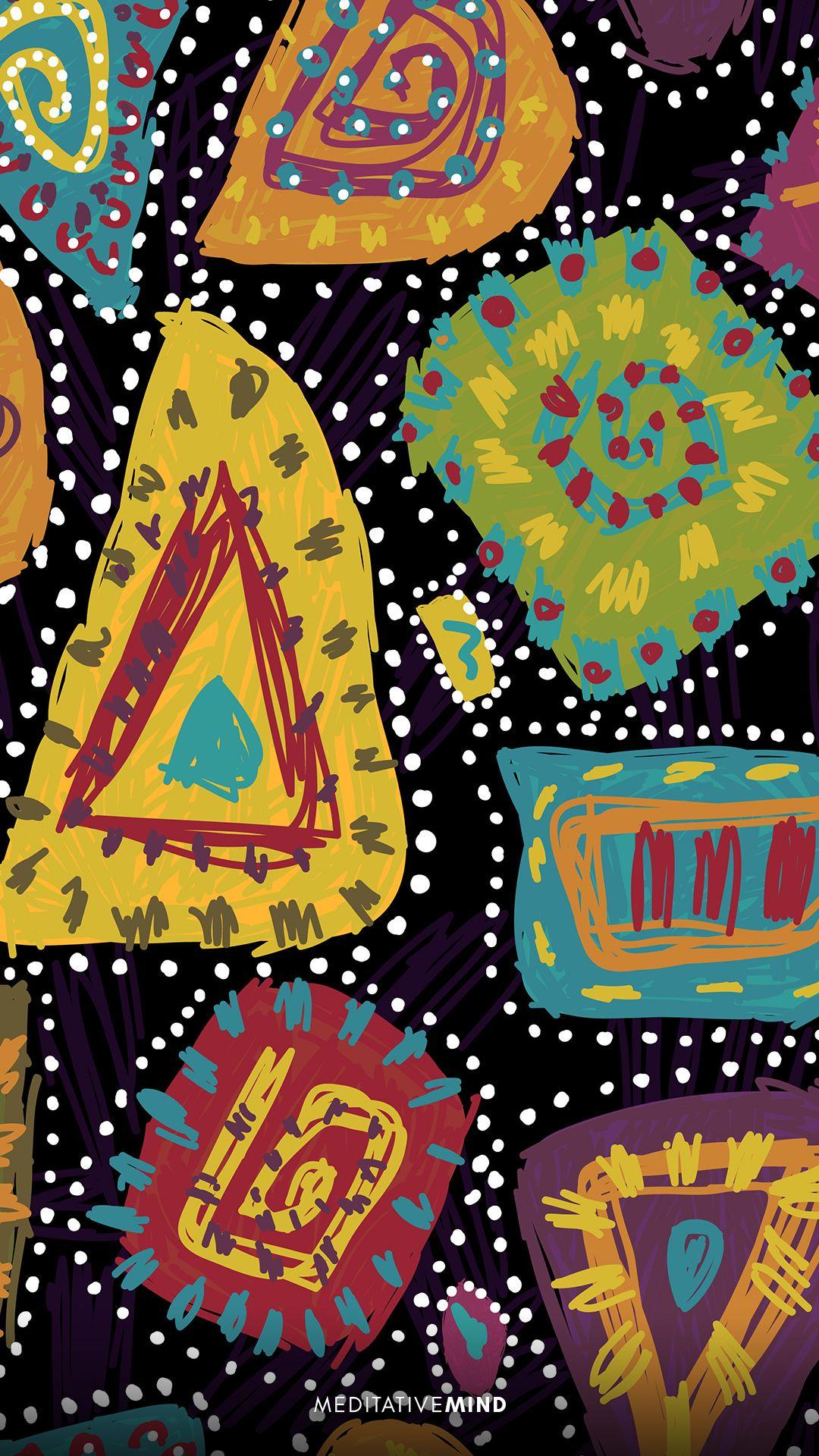 1080x1920 Amazingly Beautiful Aboriginal Dot Art Wallpaper +