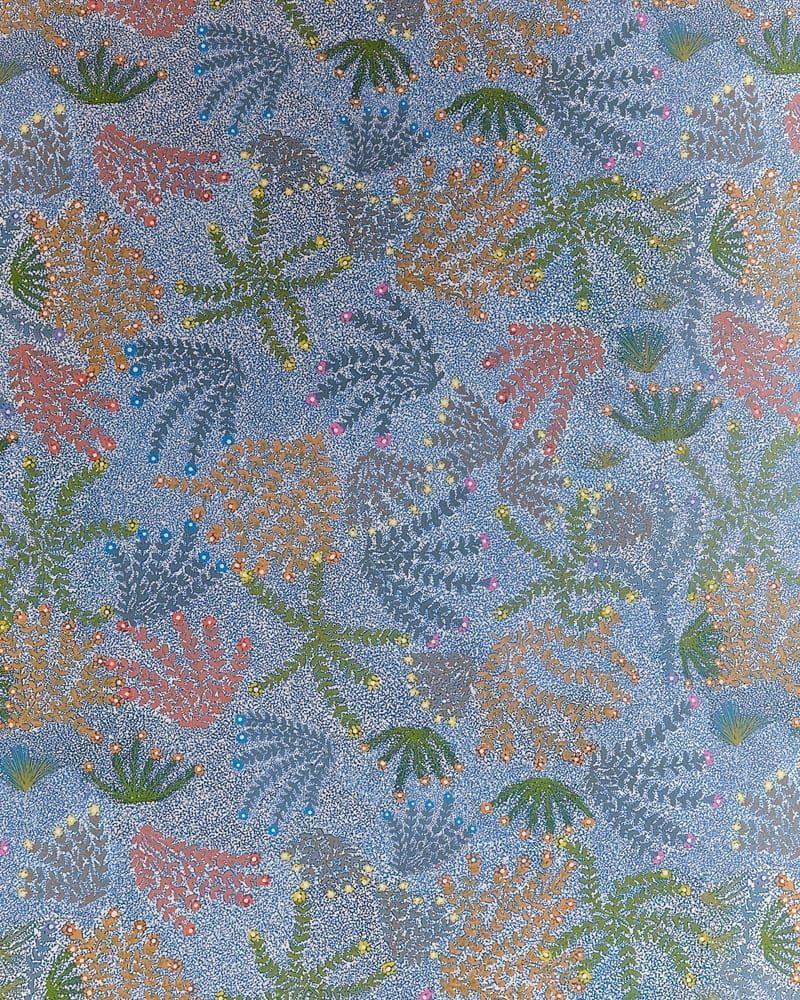 800x1000 'Michelle' Aboriginal art wallpaper in blue