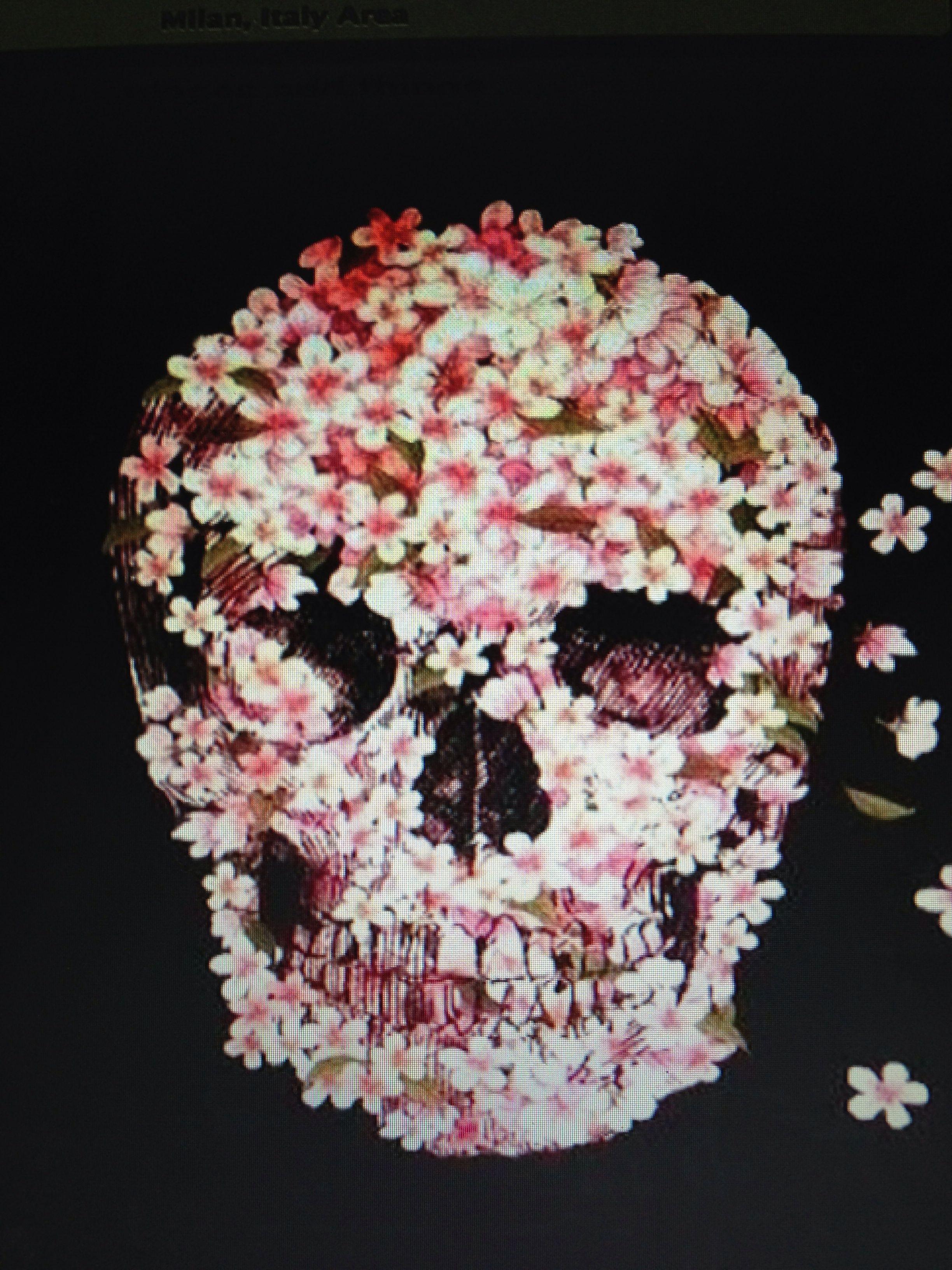 2448x3264 Flowers. SKULLS. Skull wallpaper, iPhone 5 wallpaper