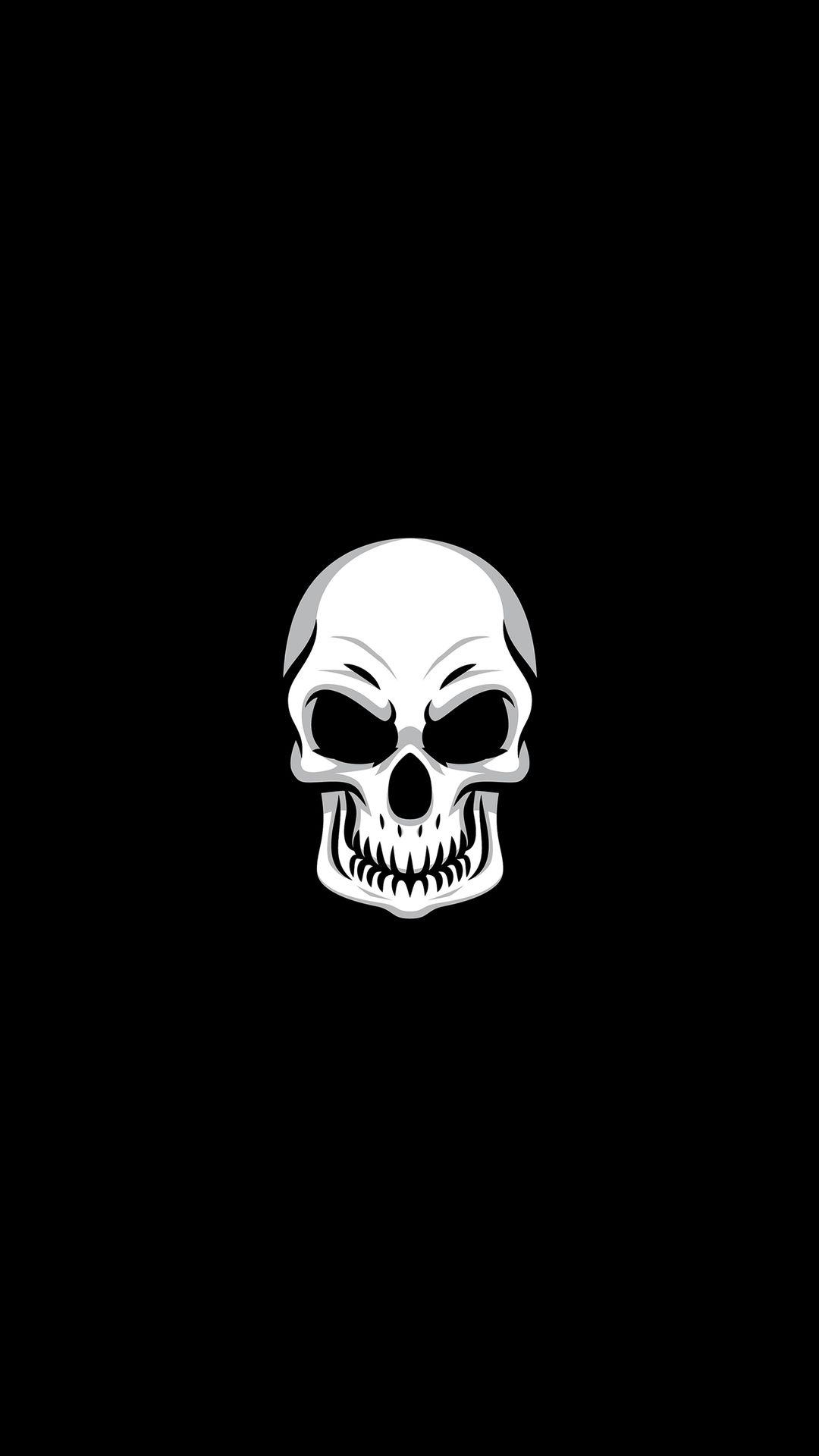1080x1920 Skull Minimal iPhone 6s, 6 Plus, Pixel xl , One