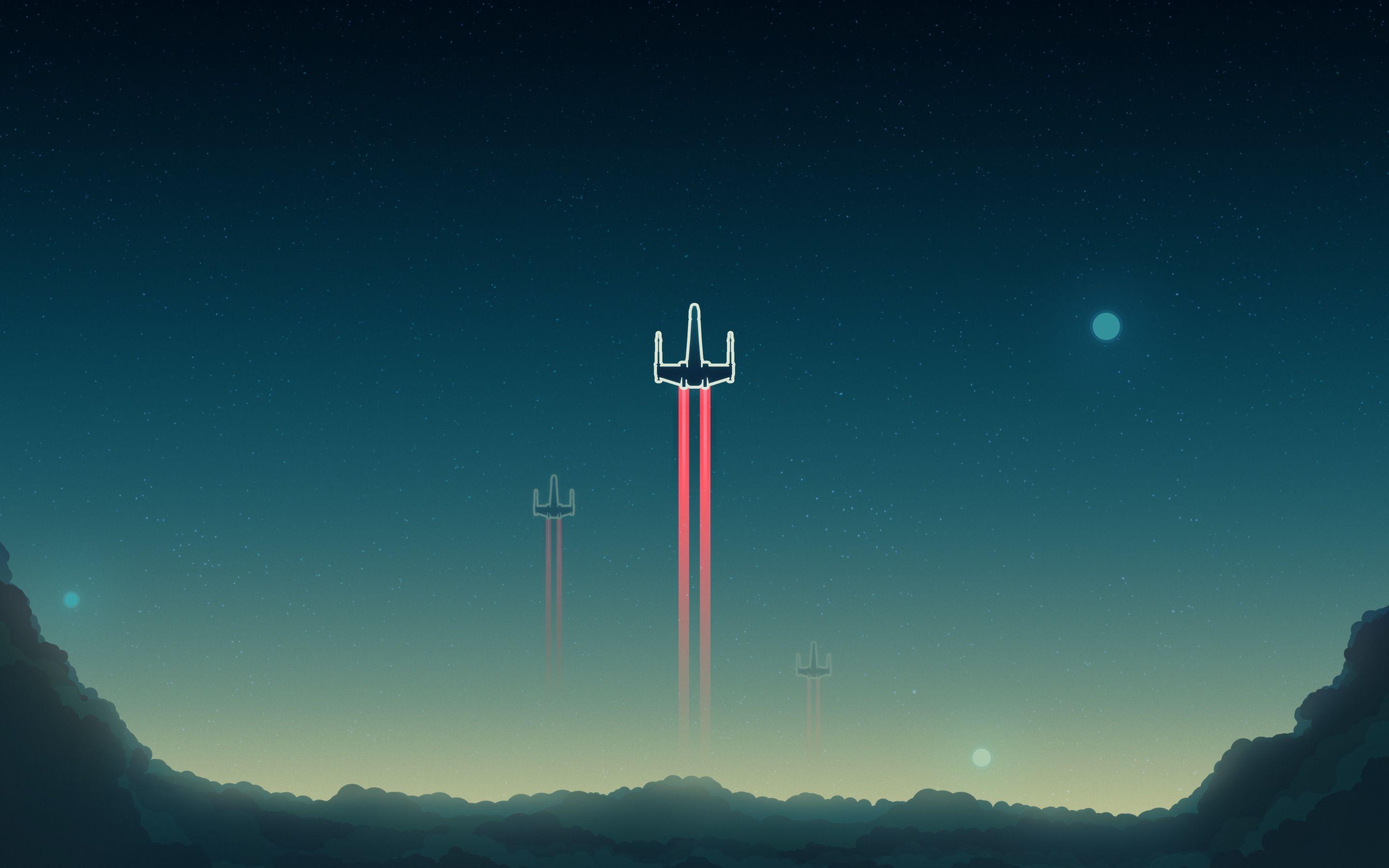 2880x1800 X Wing Ship Artwork Macbook Pro Retina HD 4k