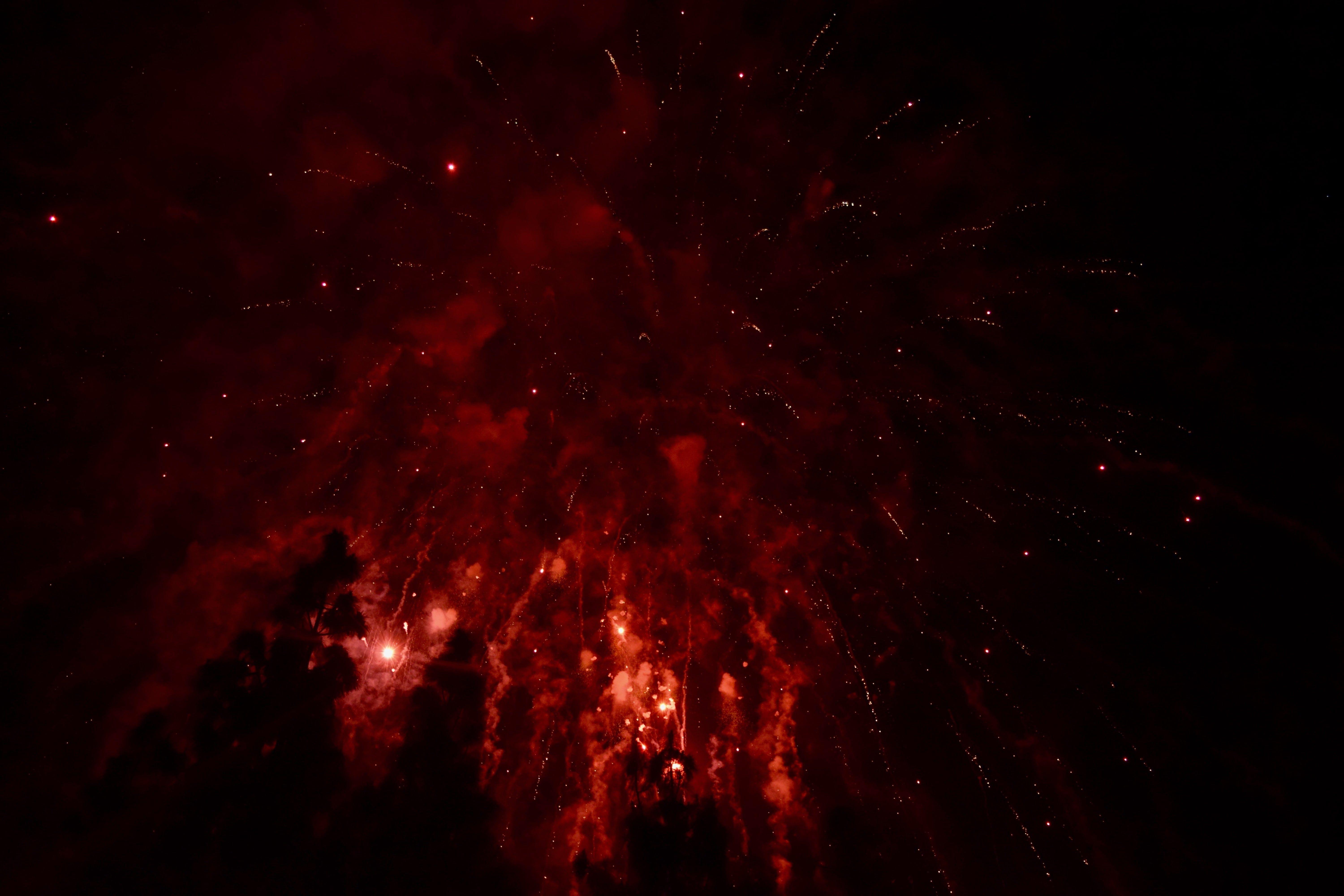 6000x4000 6K Fireworks Fire Party Night Wallpaper and Free