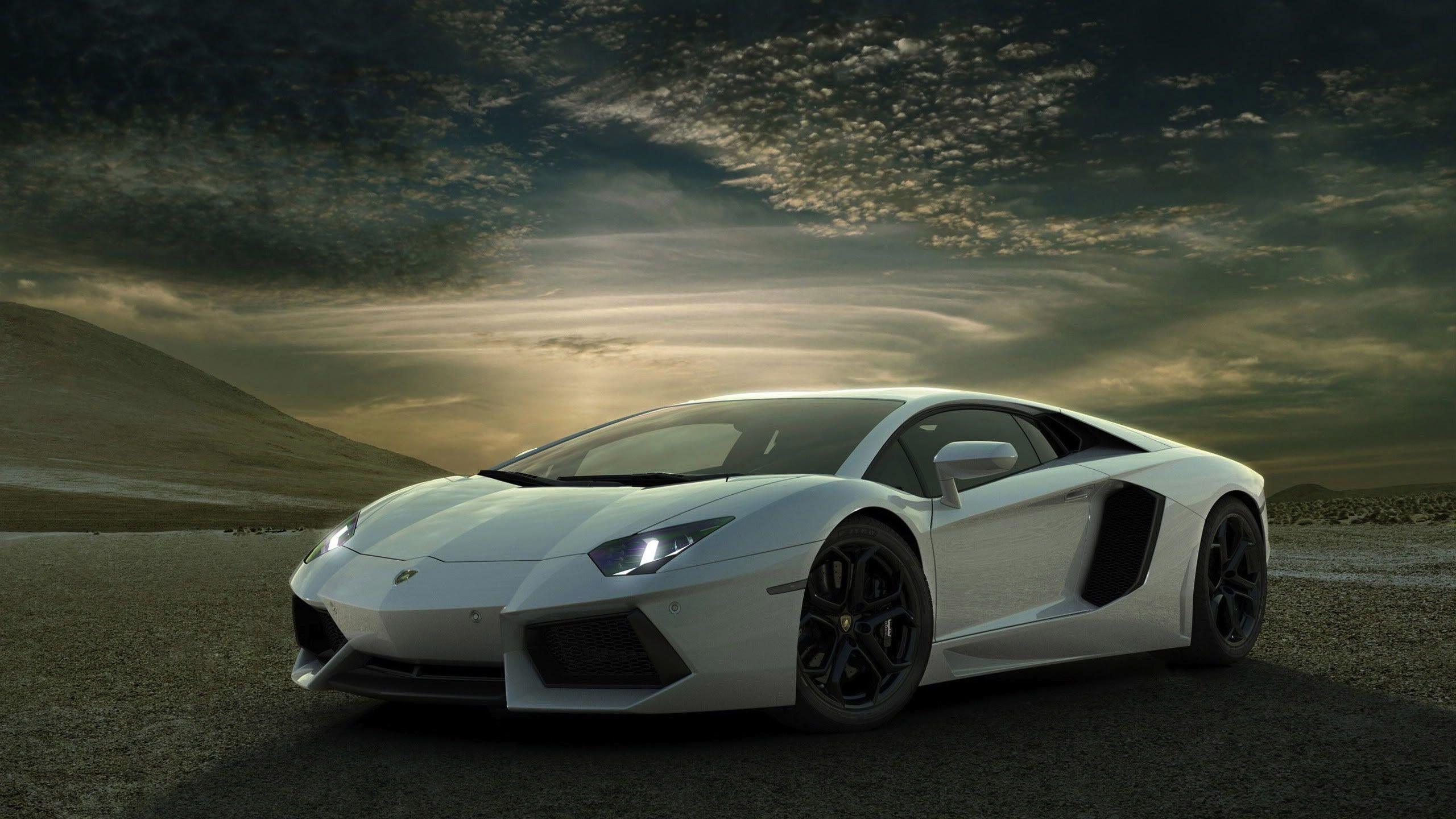 Hình nền Lamborghini nền trắng 2560x1440