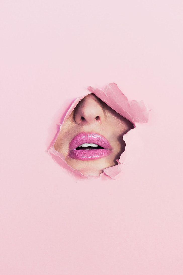 728x1092 Royalty Free Photo: Women's Lips Wallpaper