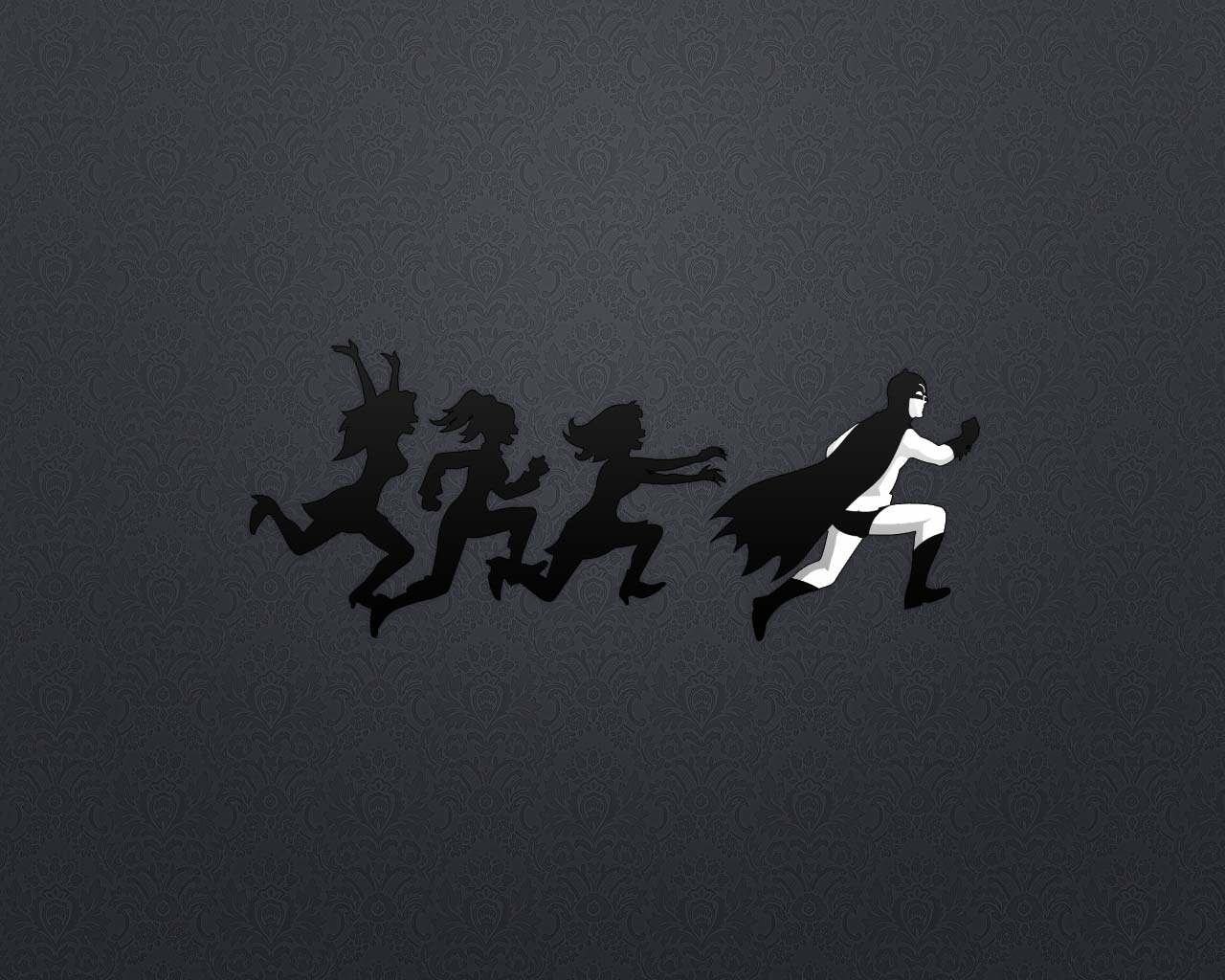 1280x1024 Black and White Batman Wallpaper