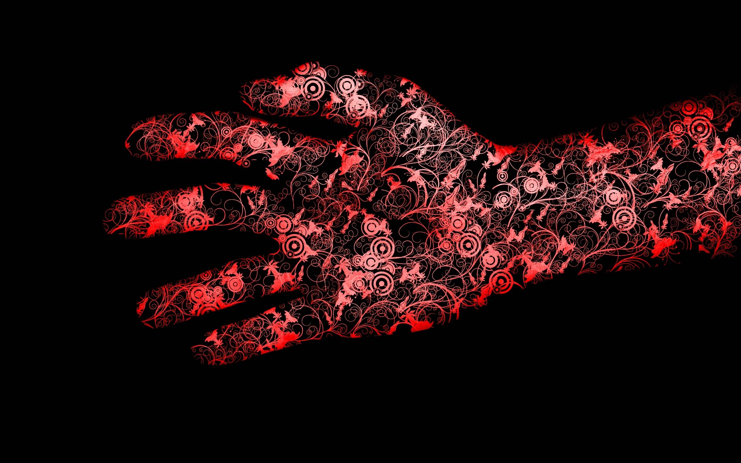 2560x1600 Black And Red Wallpaper HD