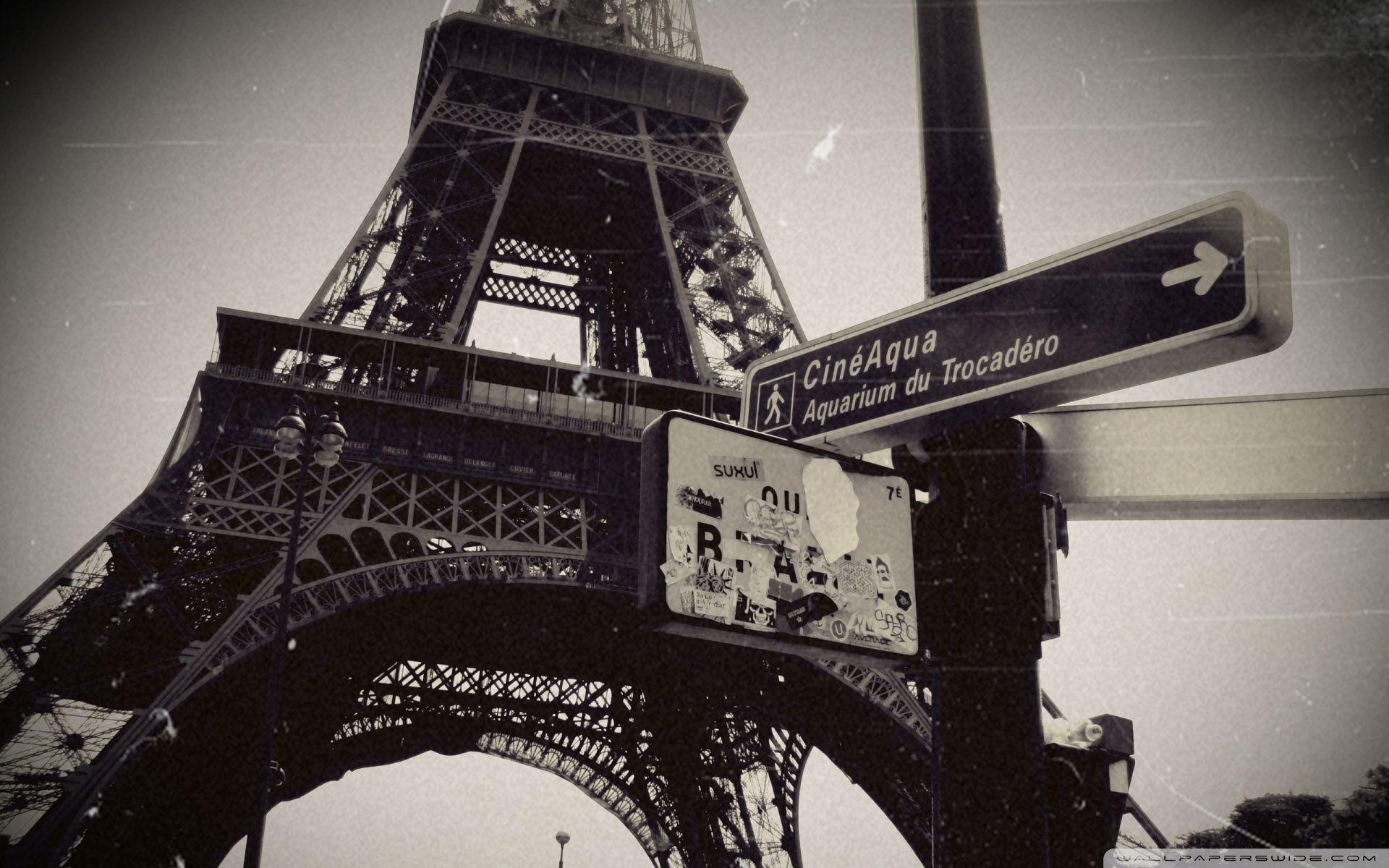 1920x1200 Paris Black And White Wallpaper #DNPU451 1920x1200 px