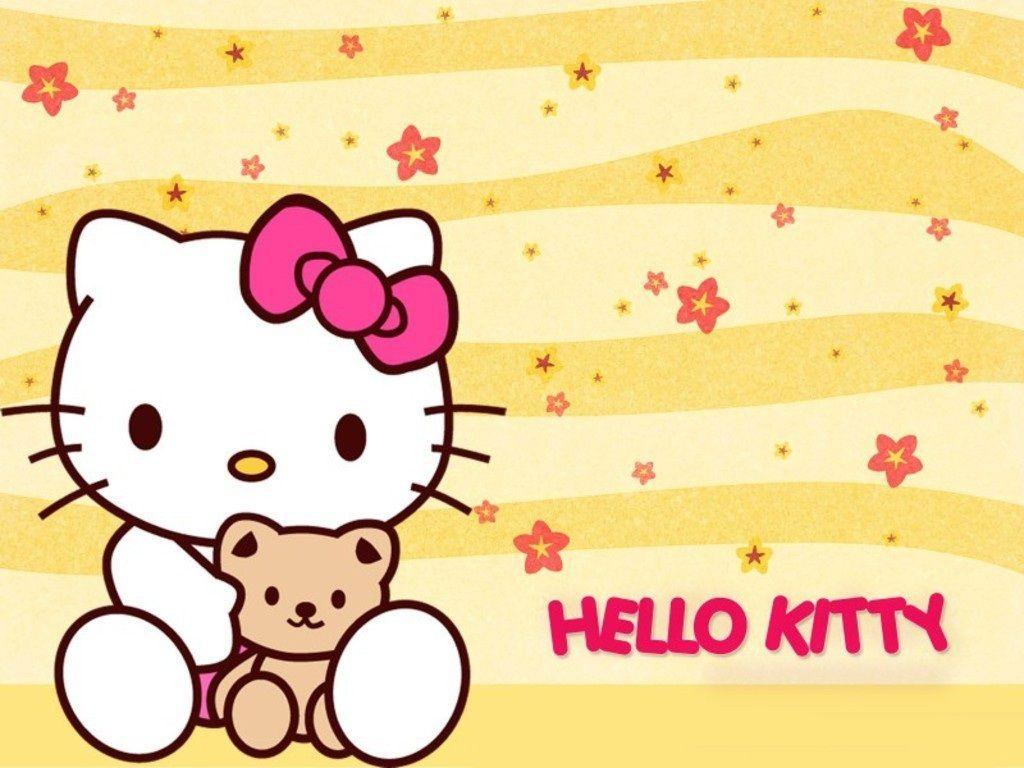 1024x768 Mimmy and Hello Kitty: Wallpaper Hello Kitty Sand