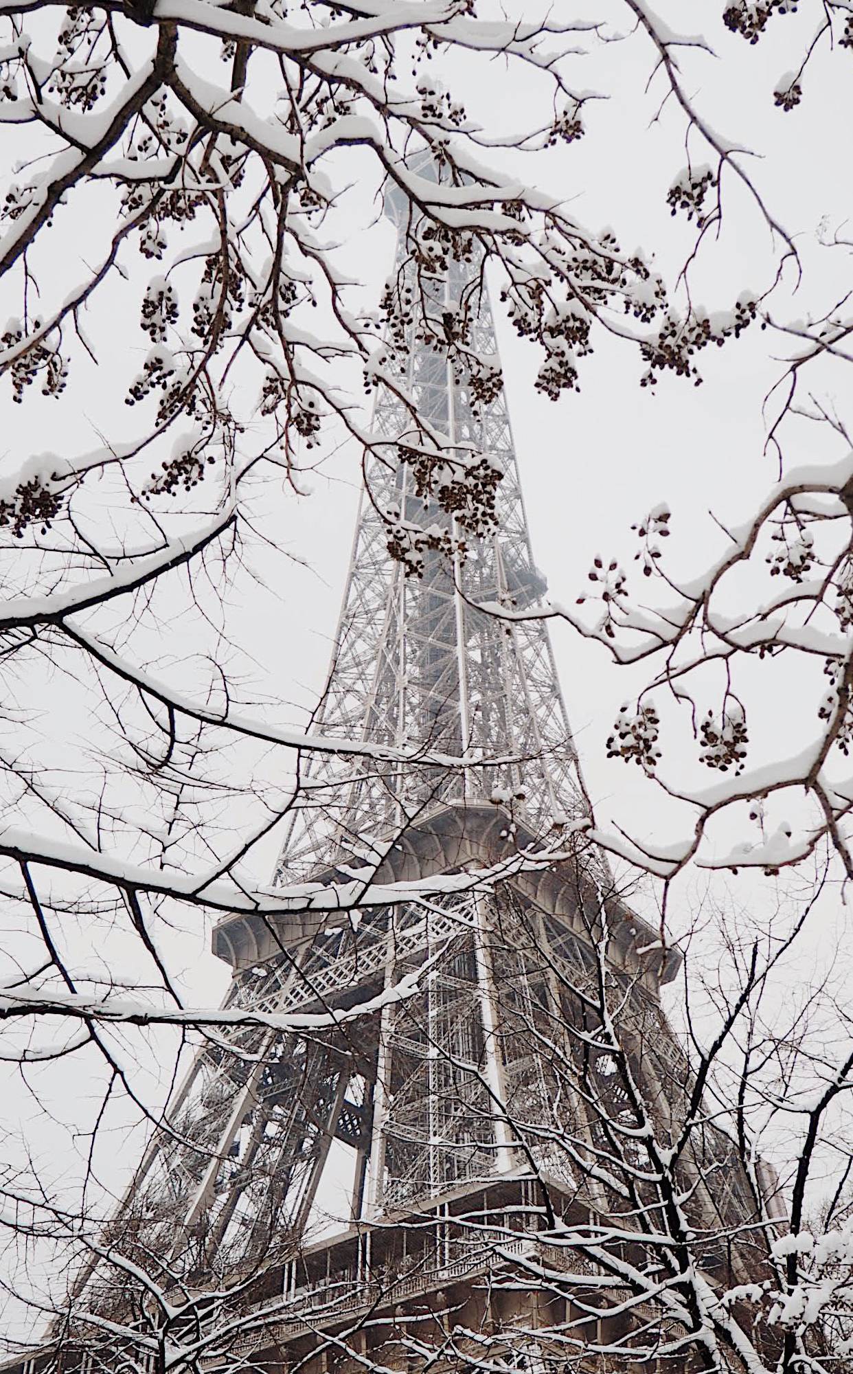 1242x2000 iPhone Set: It's Snowing in Paris! with me