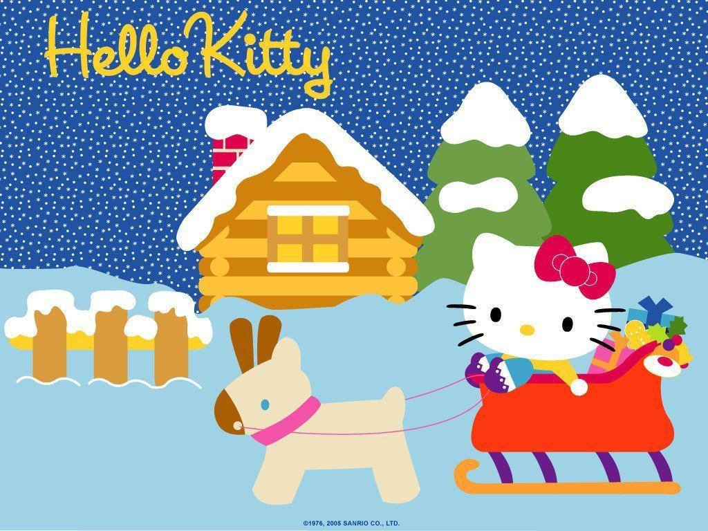 1024x768 Hello Kitty Merry Christmas Wallpaper, Creative Hello Kitty Merry