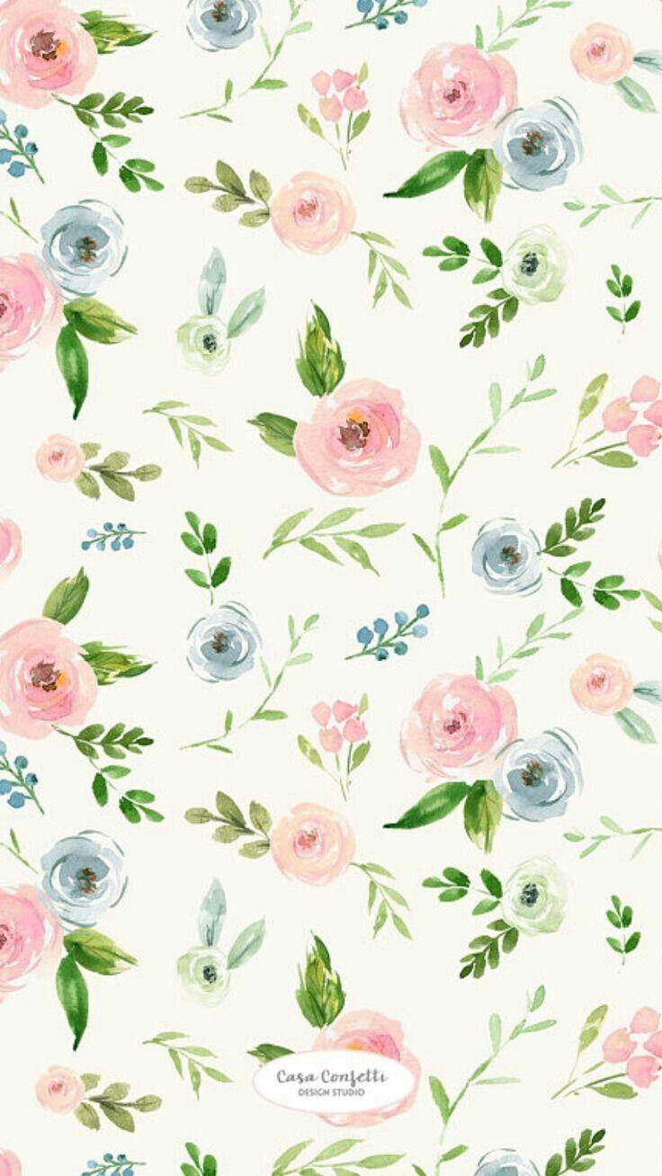 736x1308 Pretty pastel flowers. phone wallpaper. Flowery