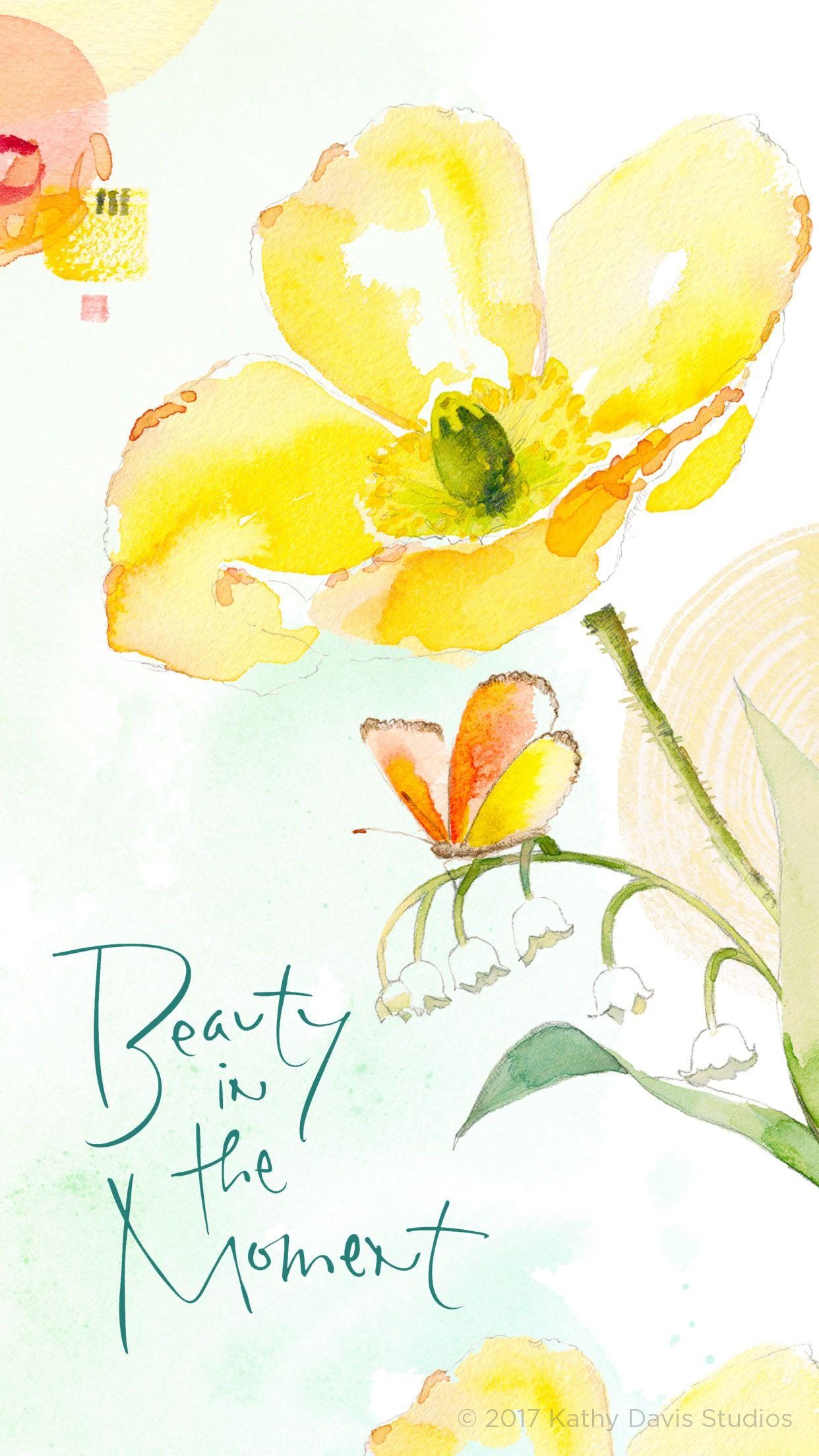 1242x2208 Yellow Watercolor