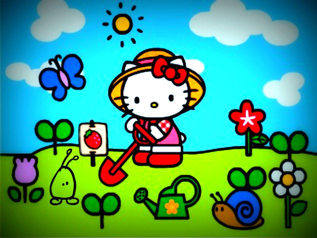 1280x960 Hello Kitty Summer Wallpaper