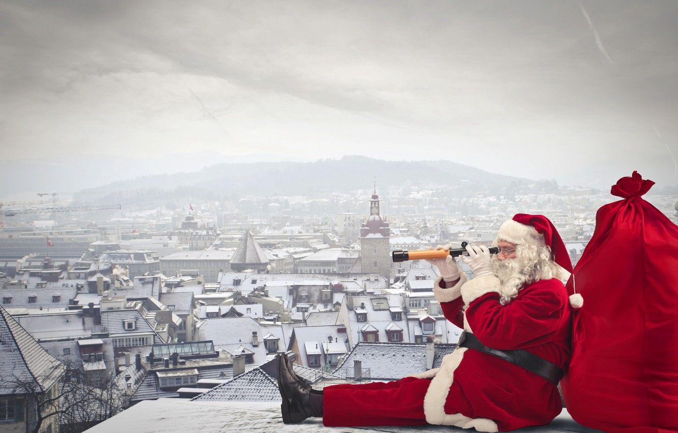 1332x850 Wallpaper city, the city, gifts, new year, the village
