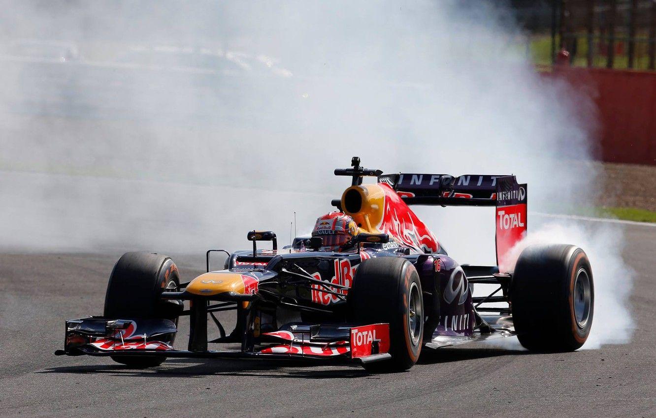 1332x850 Wallpaper Smoke, Formula Red Bull image for desktop