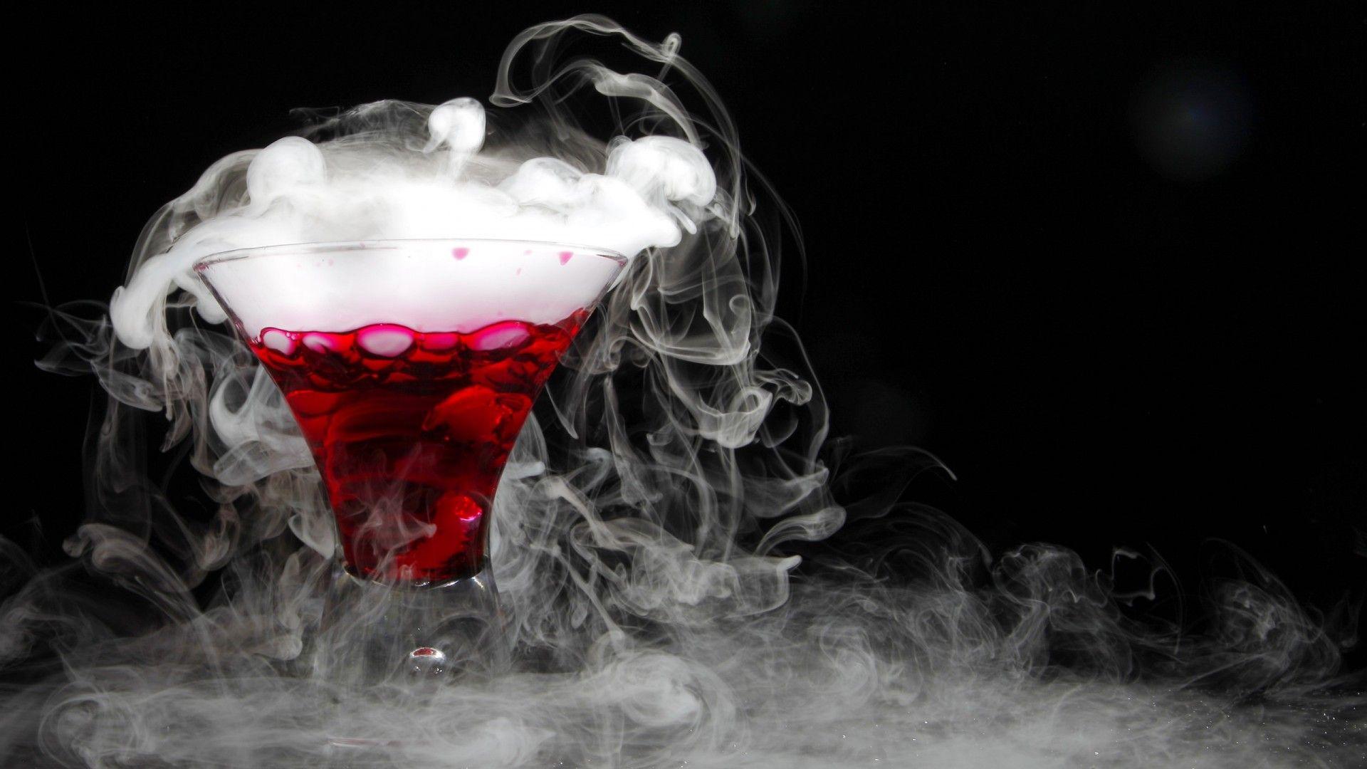 1920x1080 Cocktail Dry Ice Full HD Wallpaper for Desktop and Mobiles