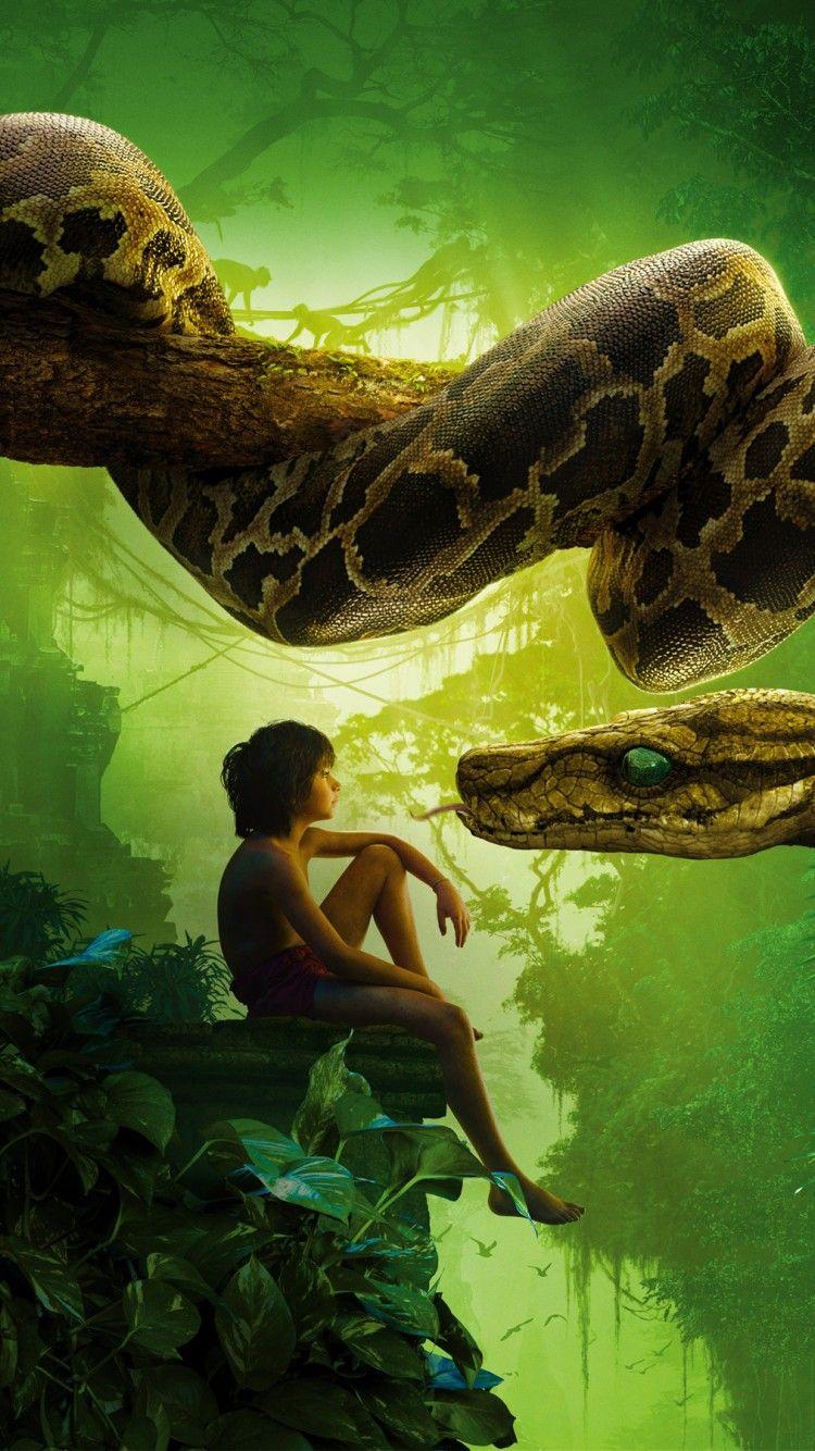 750x1334 Jungle Book Snake Kaa Mowgli HD Wallpaper for Desktop