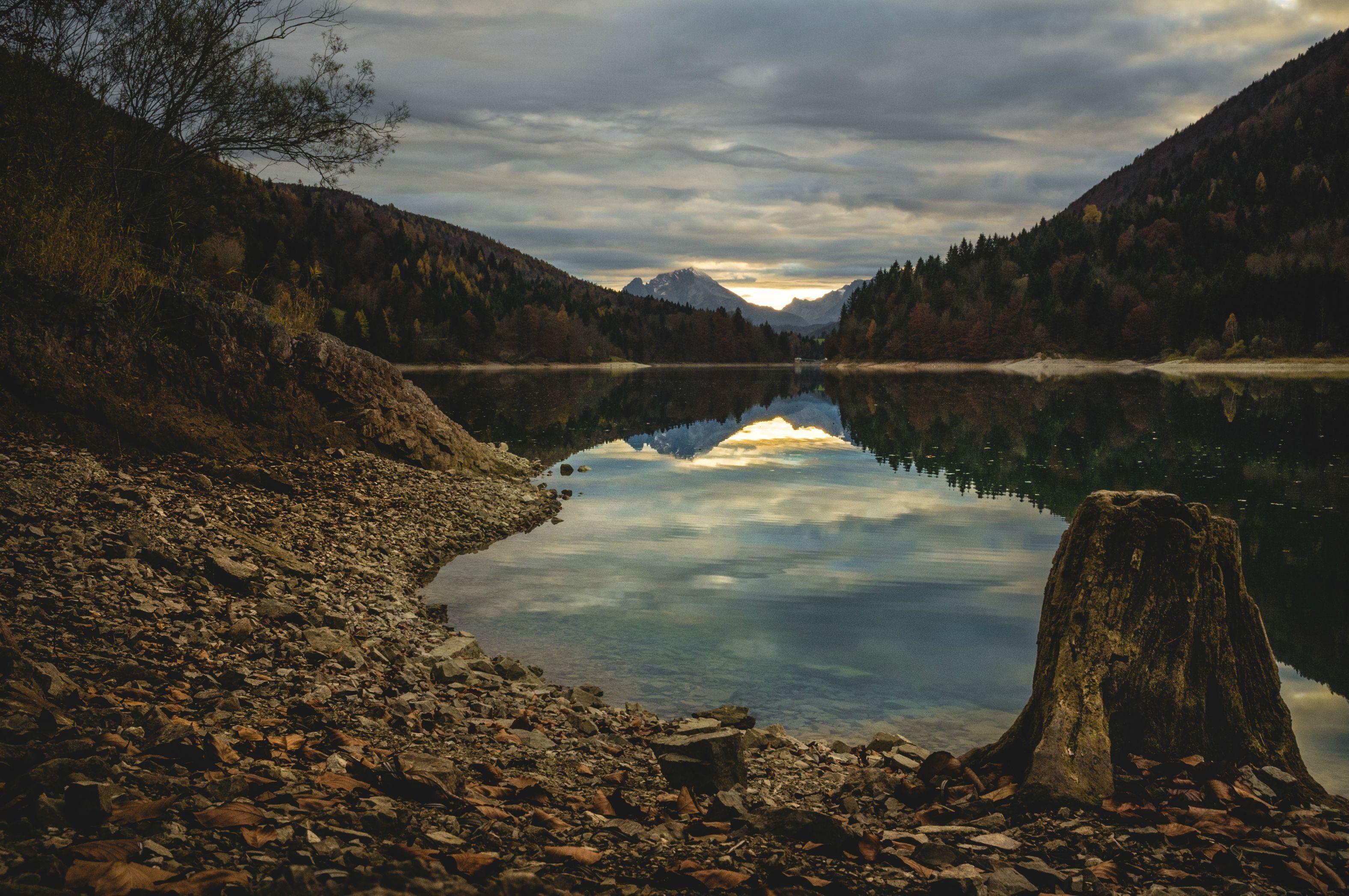 3151x2093 Overcast Day at Wiestalstausee Salzburg Austria HD wallpaper