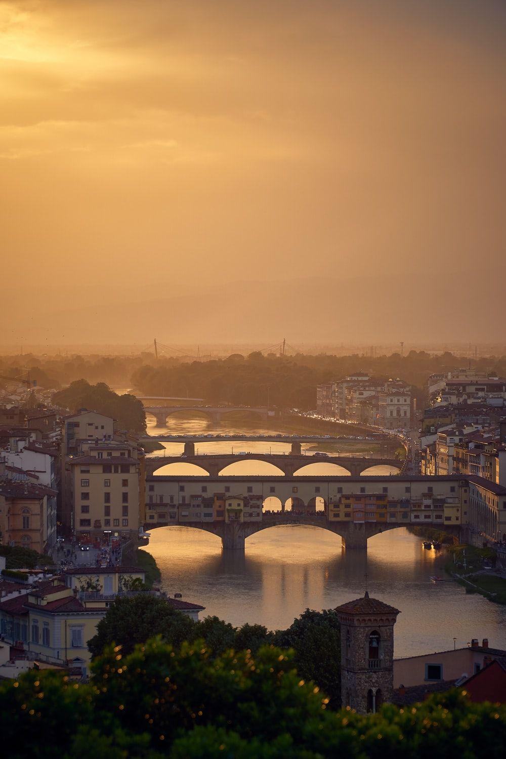 1000x1500 aerial photography of building and bridge photo