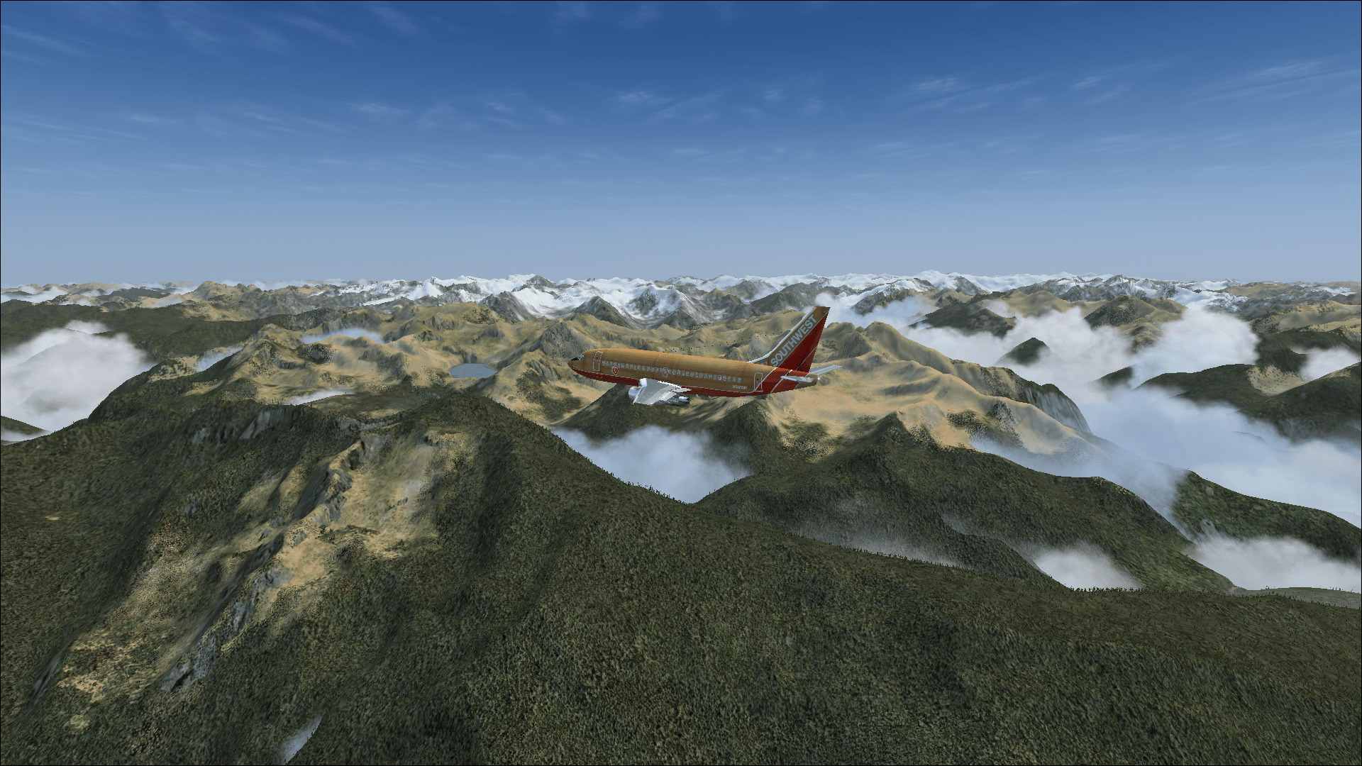 1920x1080 737 200 Flying Into Innsbruck, Austria. A Nice Approach