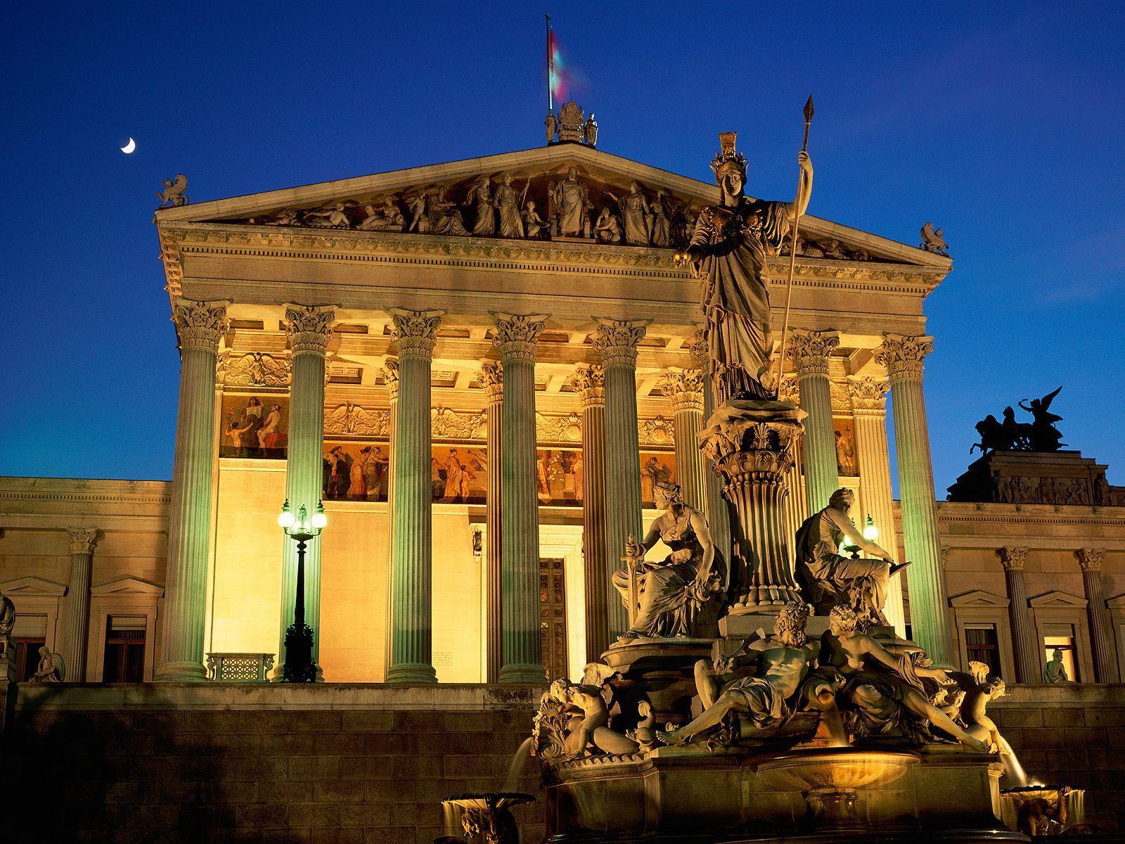 1600x1200 Pallas Athene Fountain Parliament Building Vienna Austria