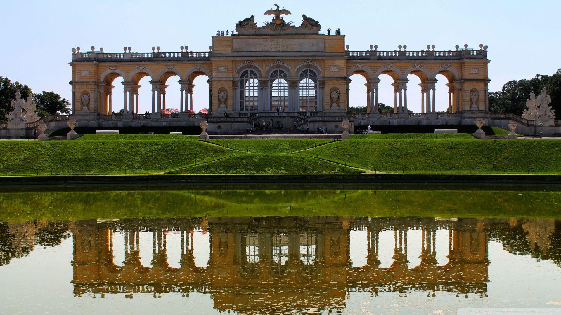 1920x1080 Full HD Wallpaper vienna austria palace lake, Desktop