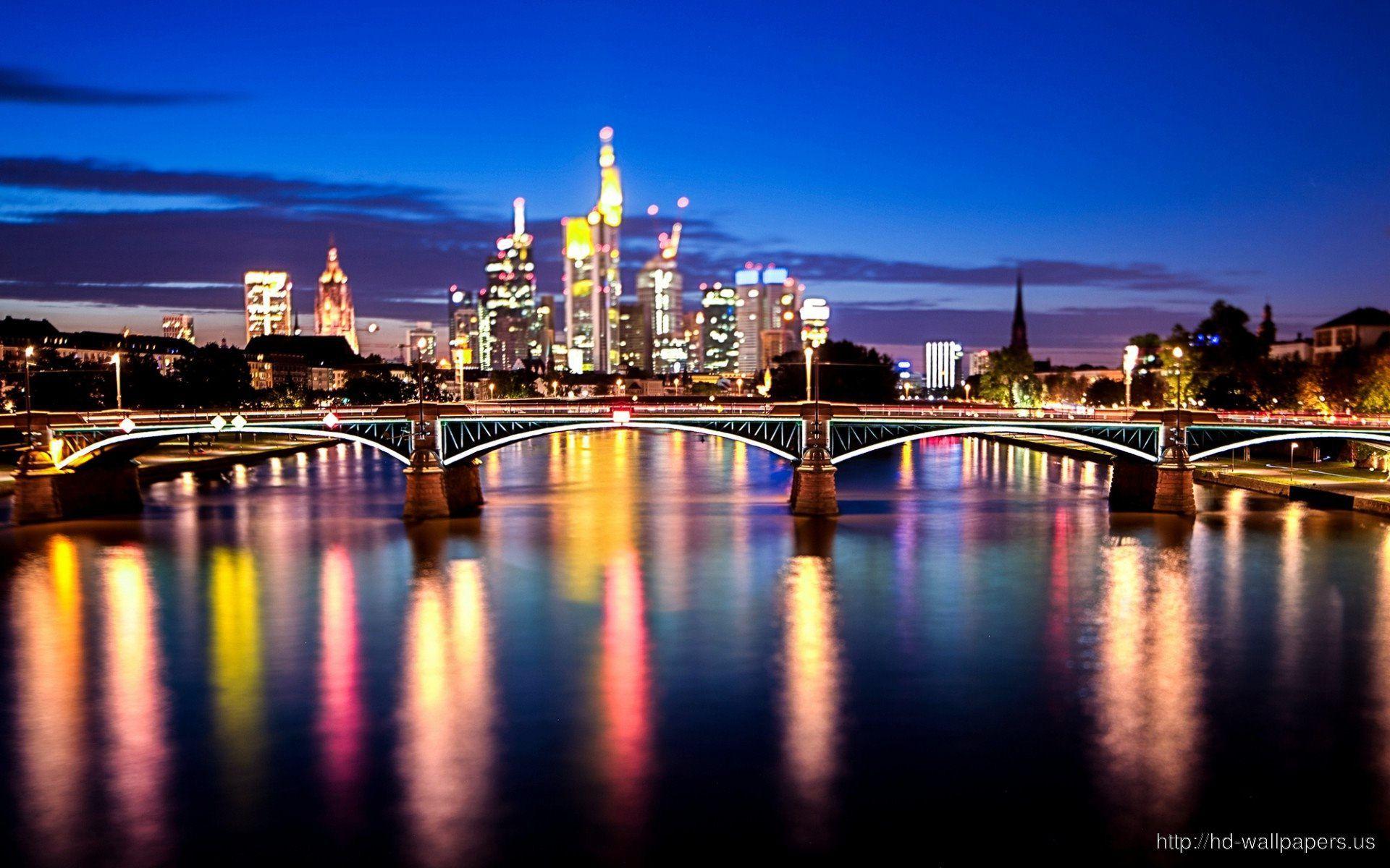 1920x1200 Ponte Vecchio Bridge Frankfurt City Bokeh