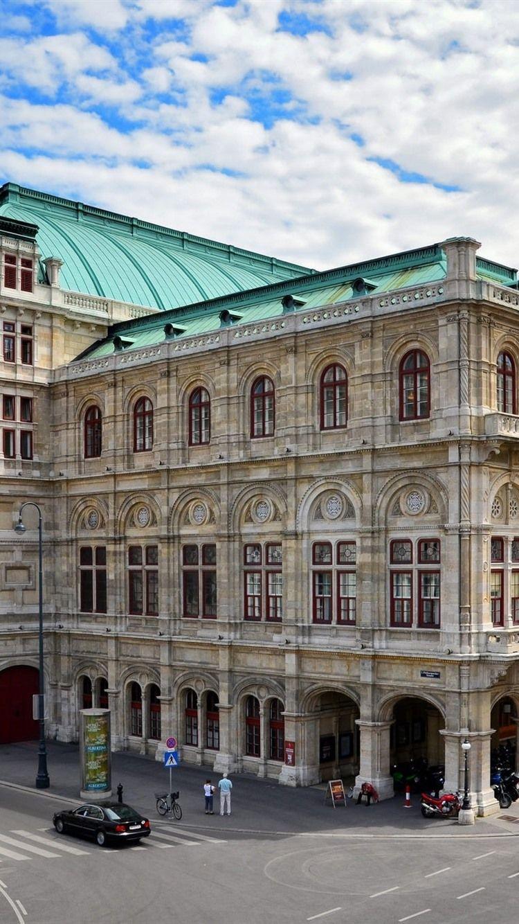 750x1334 Austria, Vienna Opera House, city, street 750x1334 iPhone 8