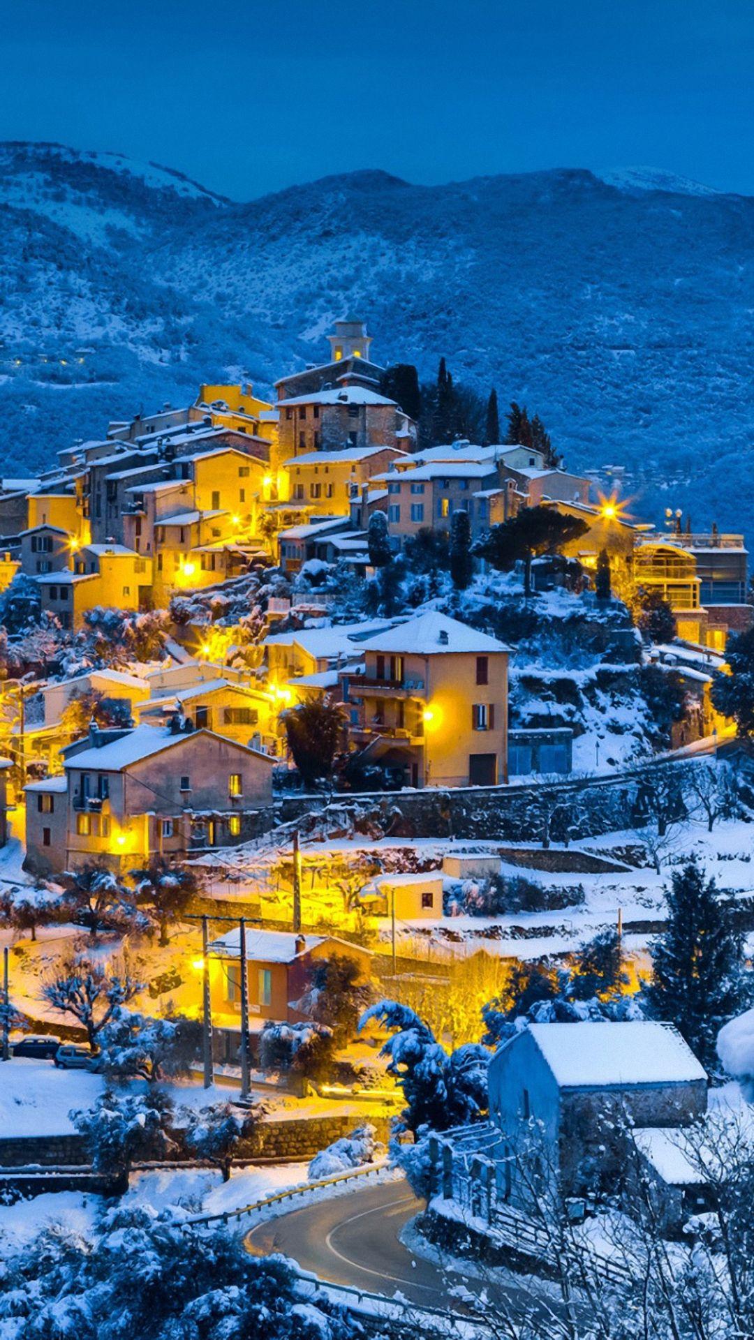1080x1920 Beautiful Christmas Village spice Wallpaper HD 1080x1920