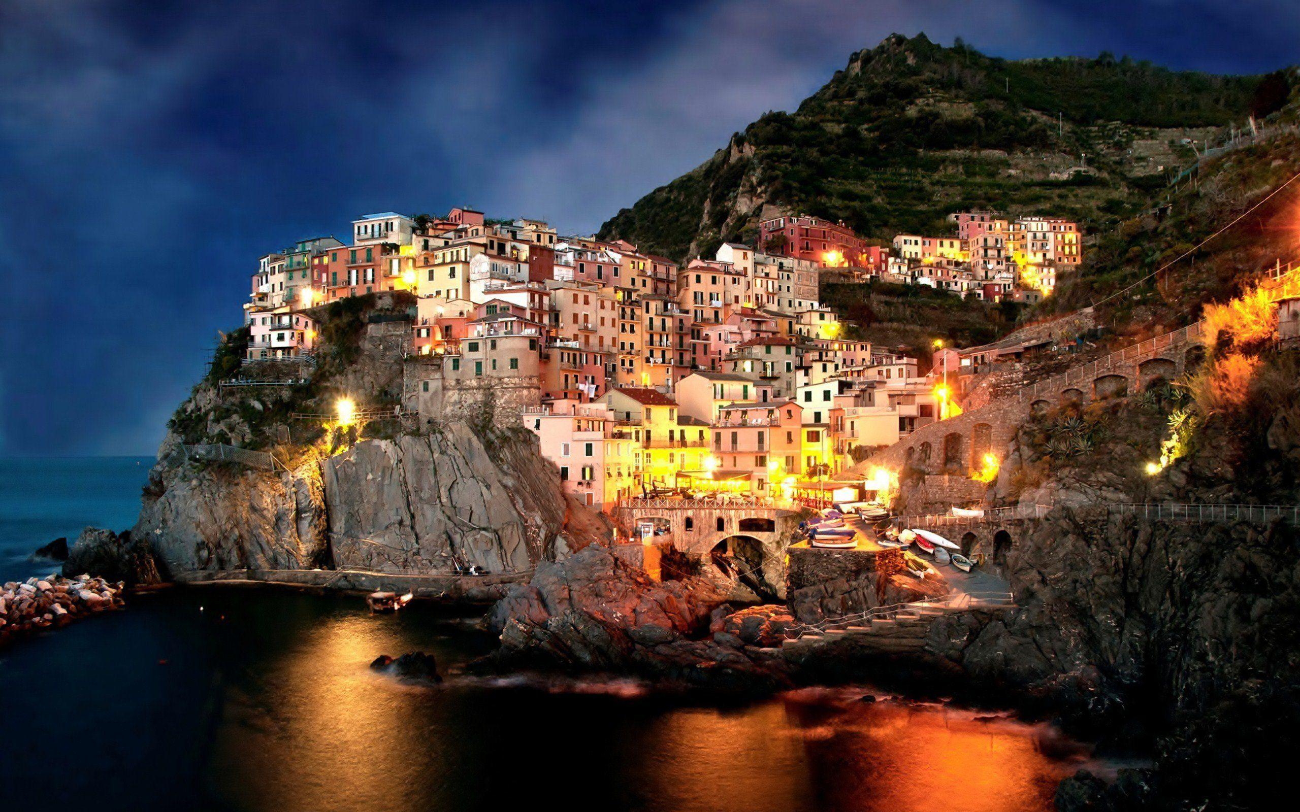 2560x1600 Christmas Town Background 4k Landscape