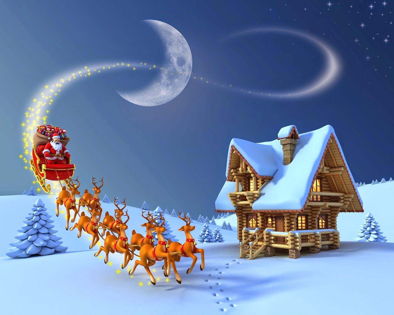 1600x1280 Santa Claus House 4K HD Desktop Wallpaper for 4K Ultra HD